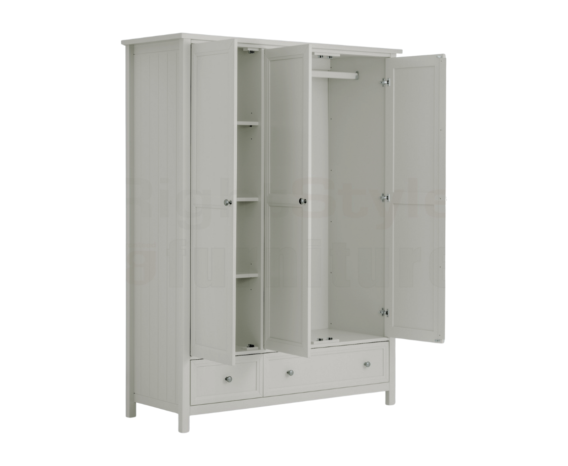 Maine 3 Door Combination Wardrobe - Dove Grey
