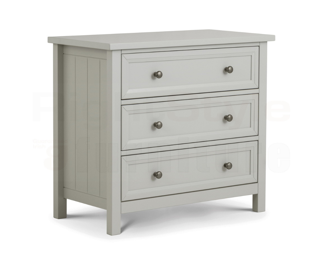 Maine 3 Drawer Chest- Dove Grey