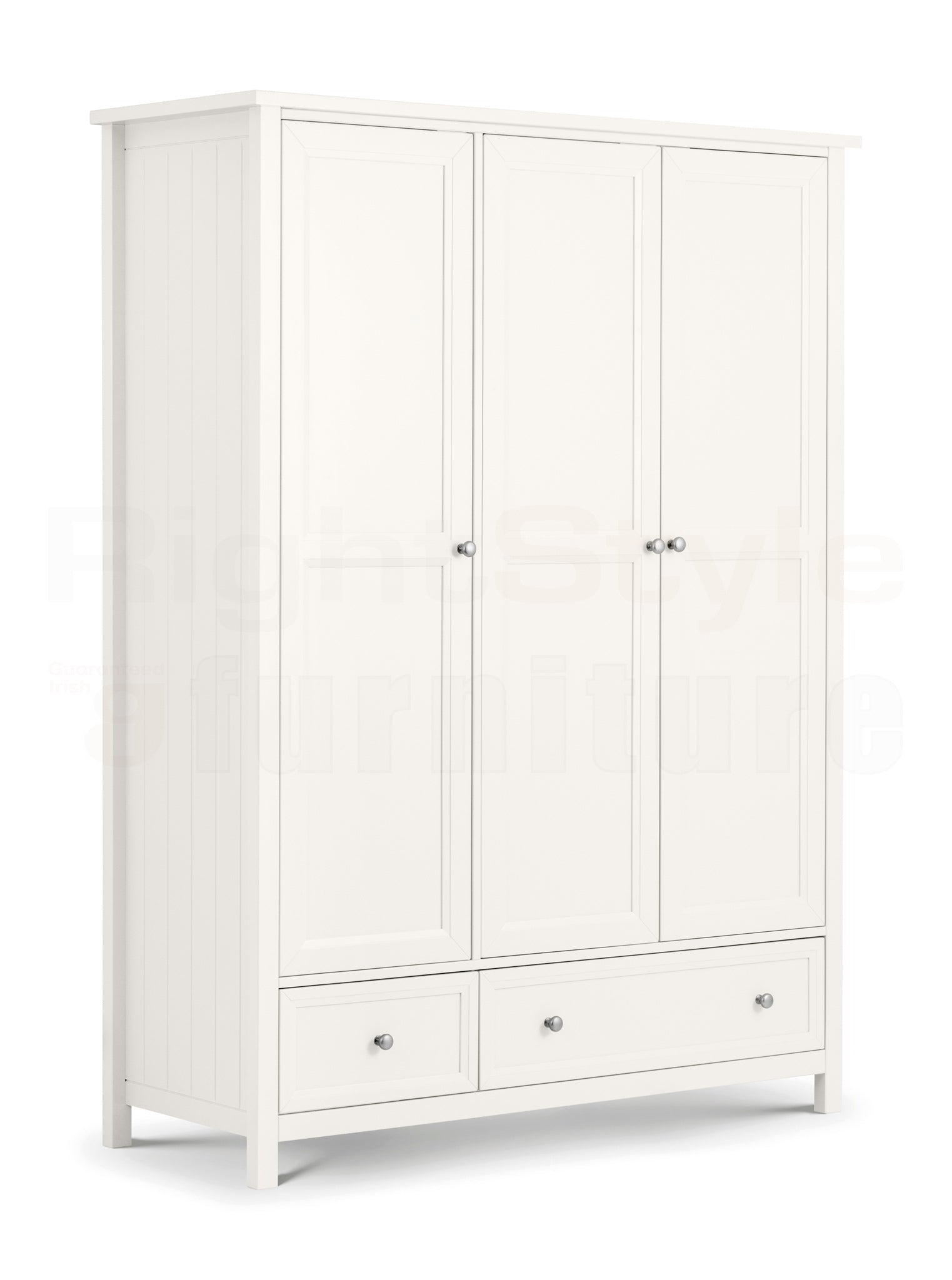 Maine 3 Door Combination Wardrobe - Surf White