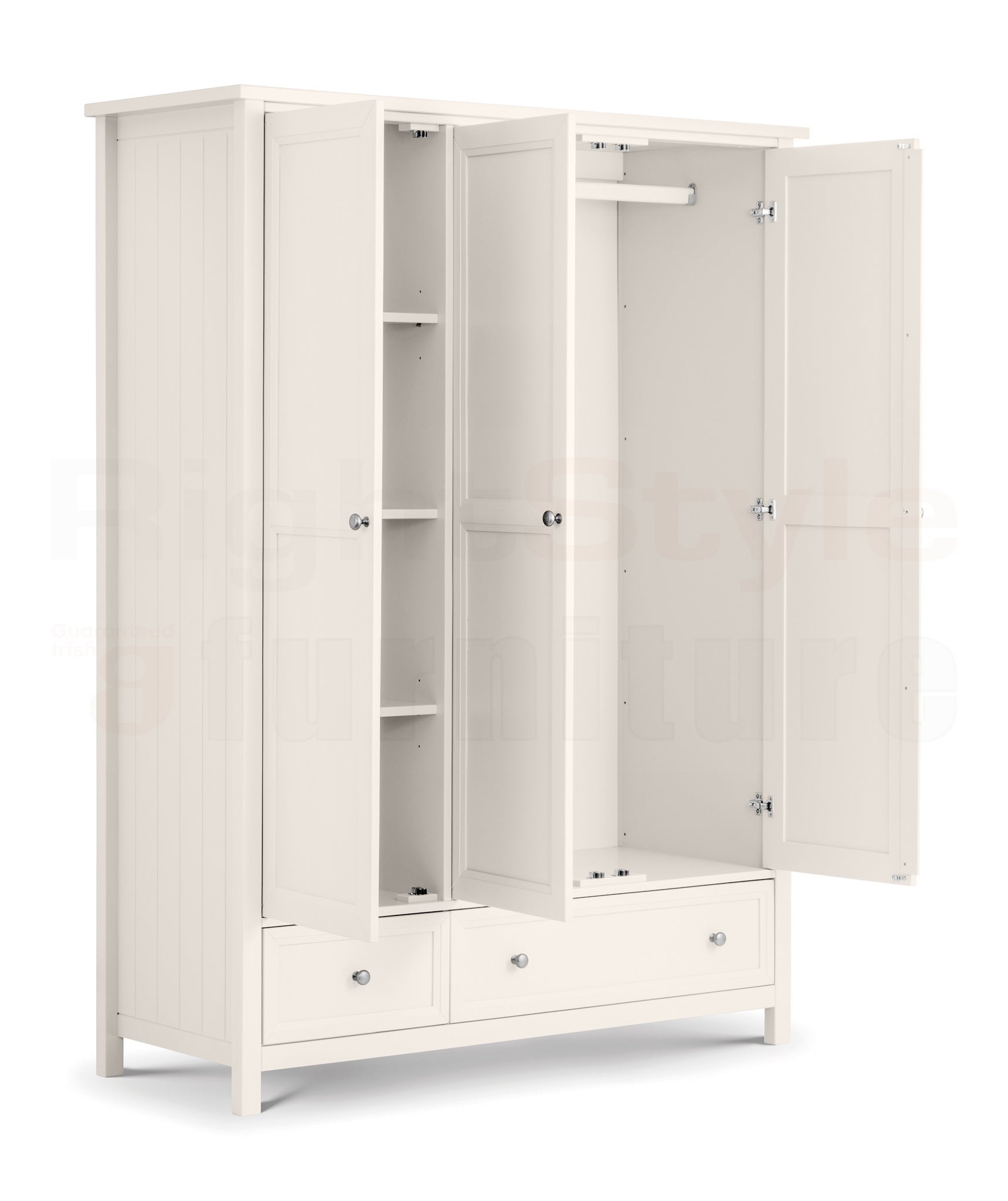 Maine 3 Door Combination Wardrobe - Dove Grey
