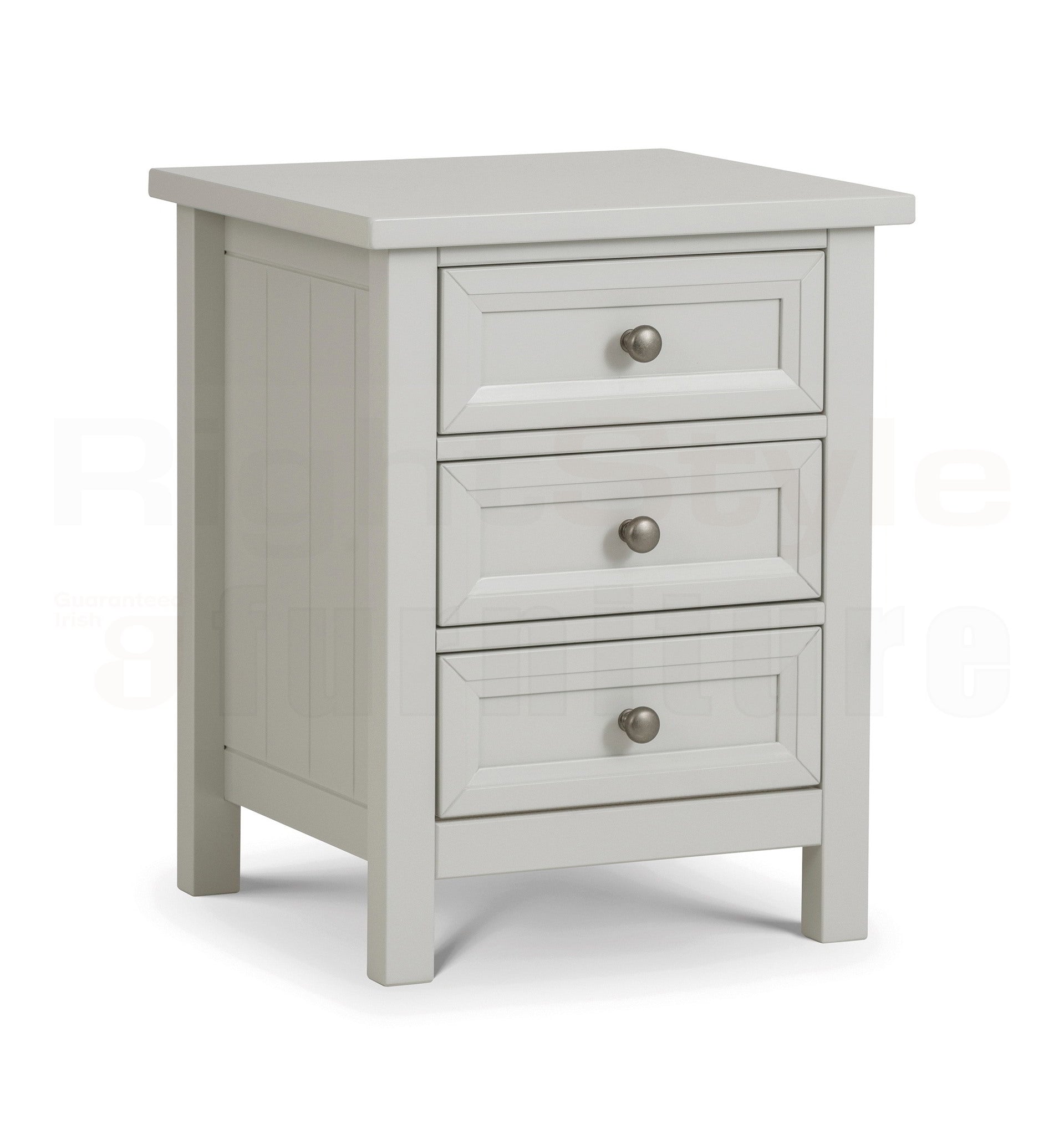 Maine 3 Drawer Bedside- Dove Grey