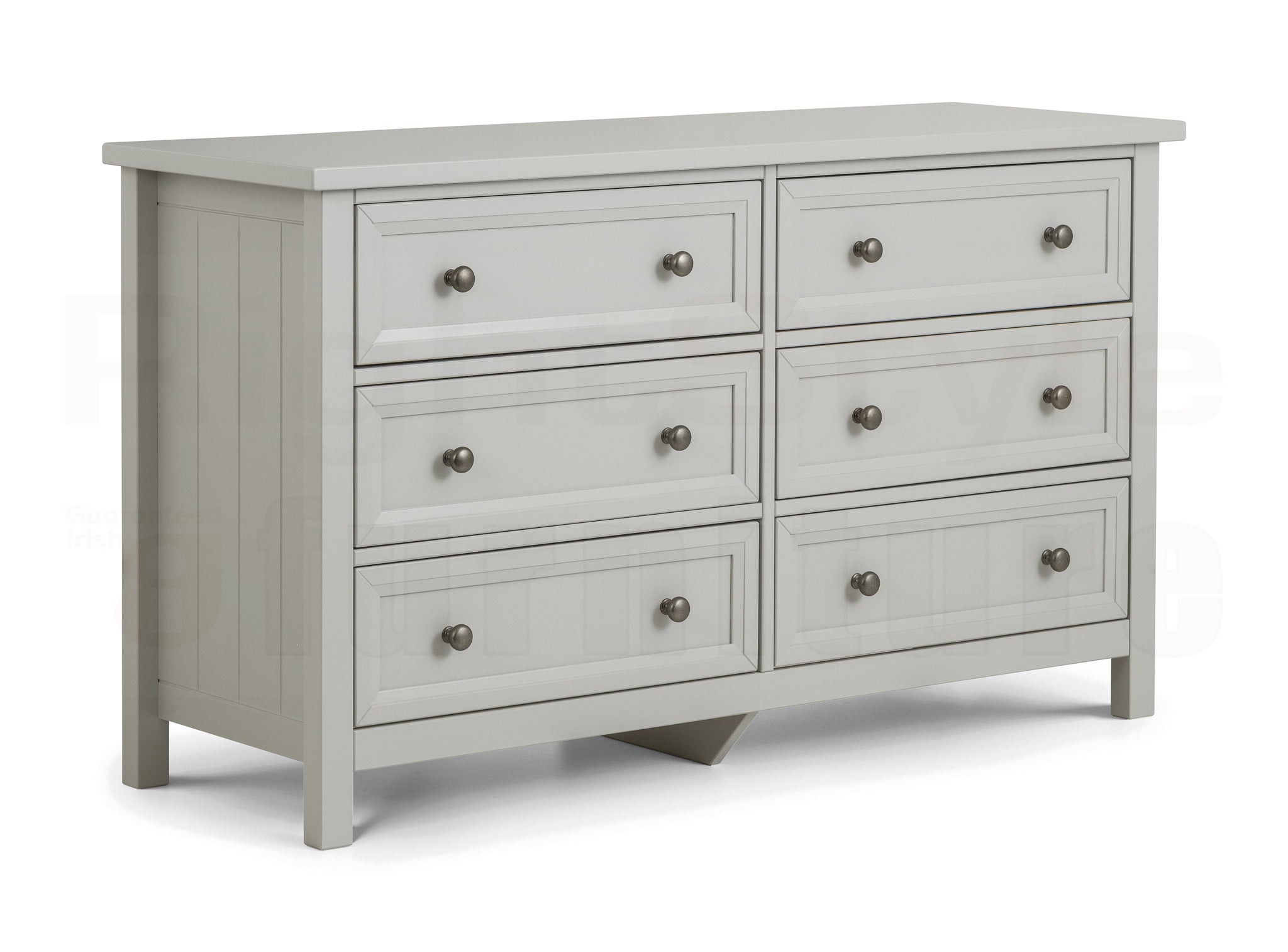 Maine 6 Drawer Wide Chest- Dove Grey