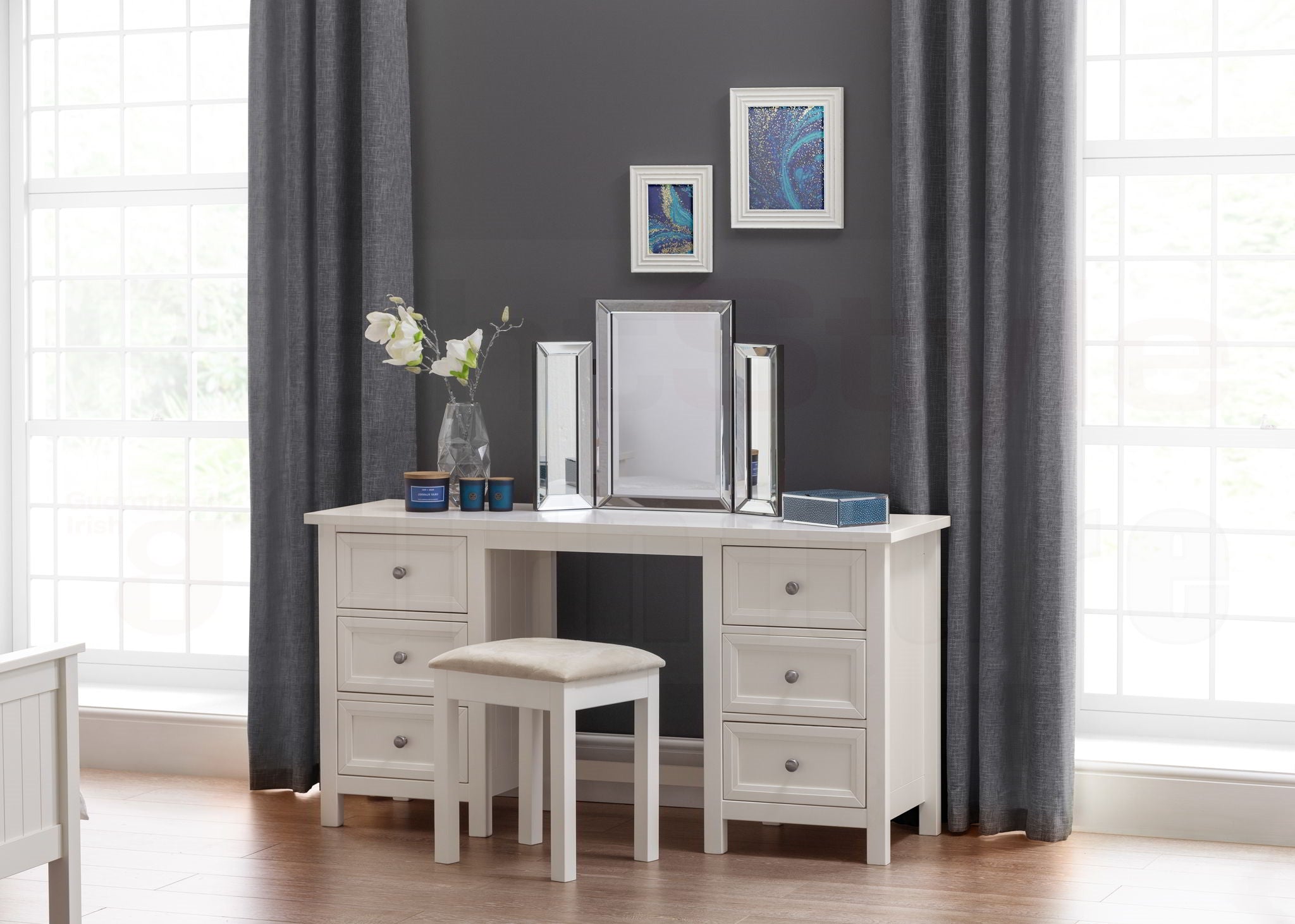 Maine Dressing Table - Surf White