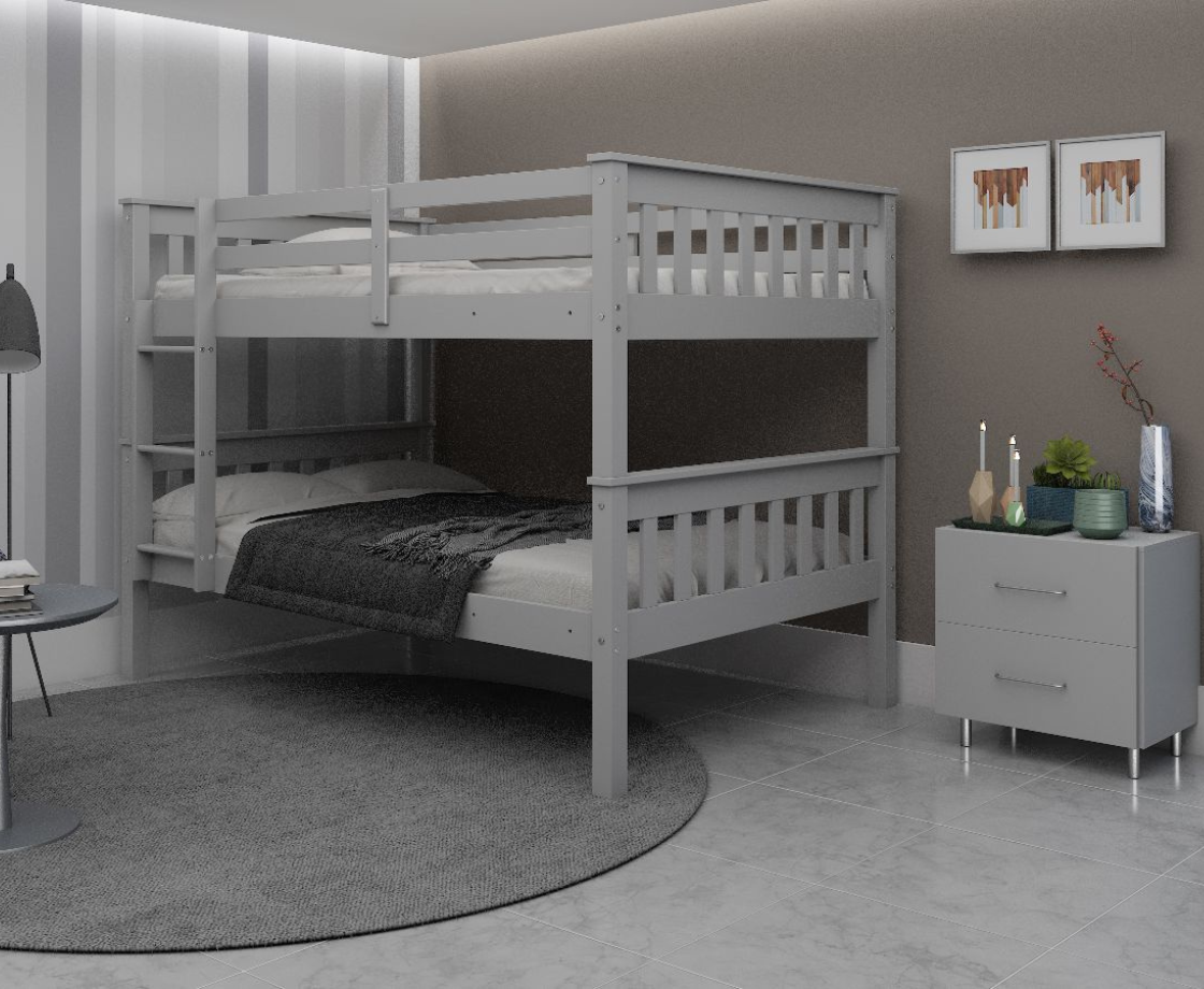 Bounty 4ft Duo Bunk Bed - Grey