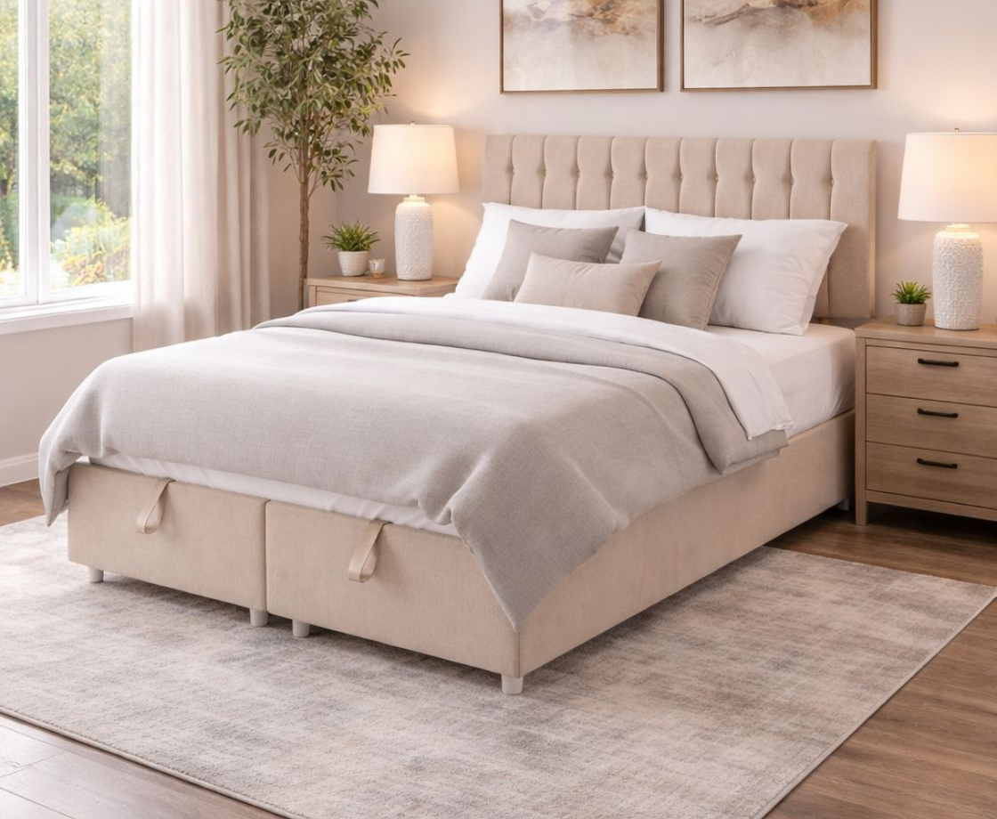 Brogan 3ft Single Ottoman Bed Pack - Beige