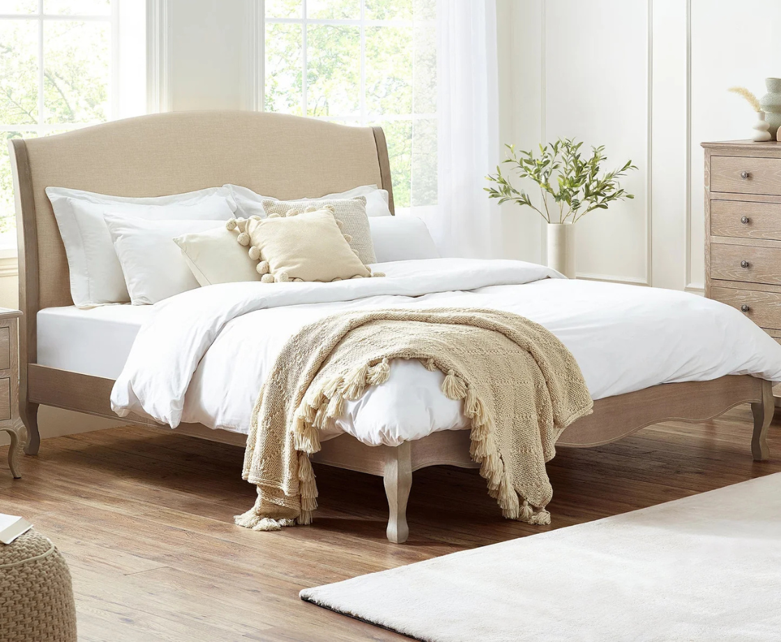 Camille 5ft Kingsize Bed Frame - Beige