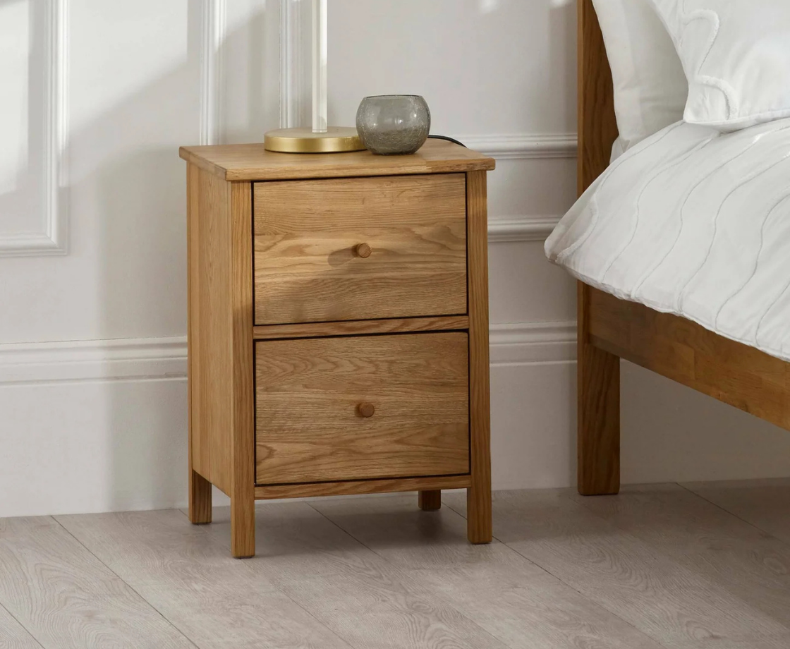 Coxmoor 2 Drawer Bedside - Oak