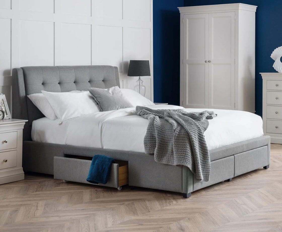 Fullerton 6ft Drawer Bed Frame - Grey