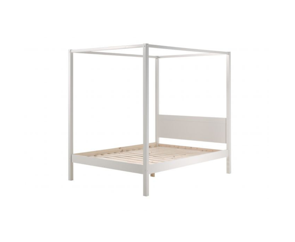 Funkie Canopy 140cm Bed - White