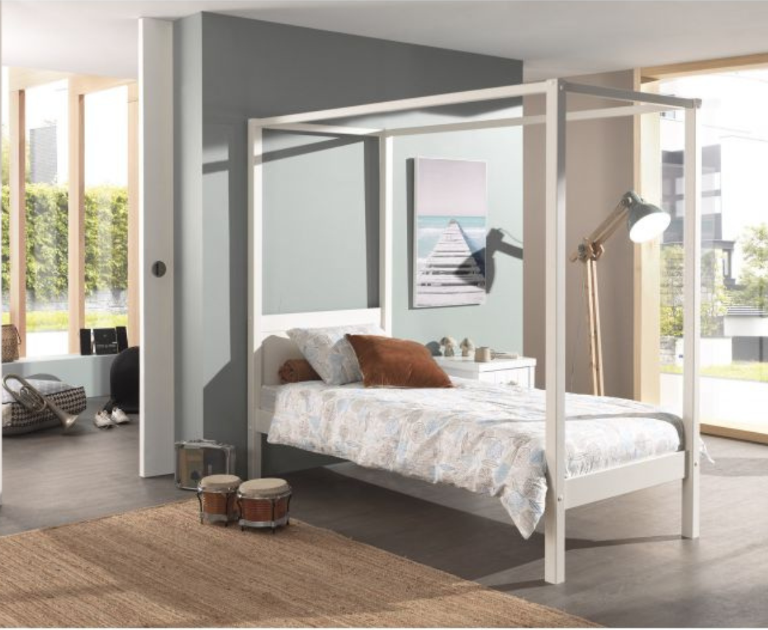 Funkie Canopy 90cm Bed - White