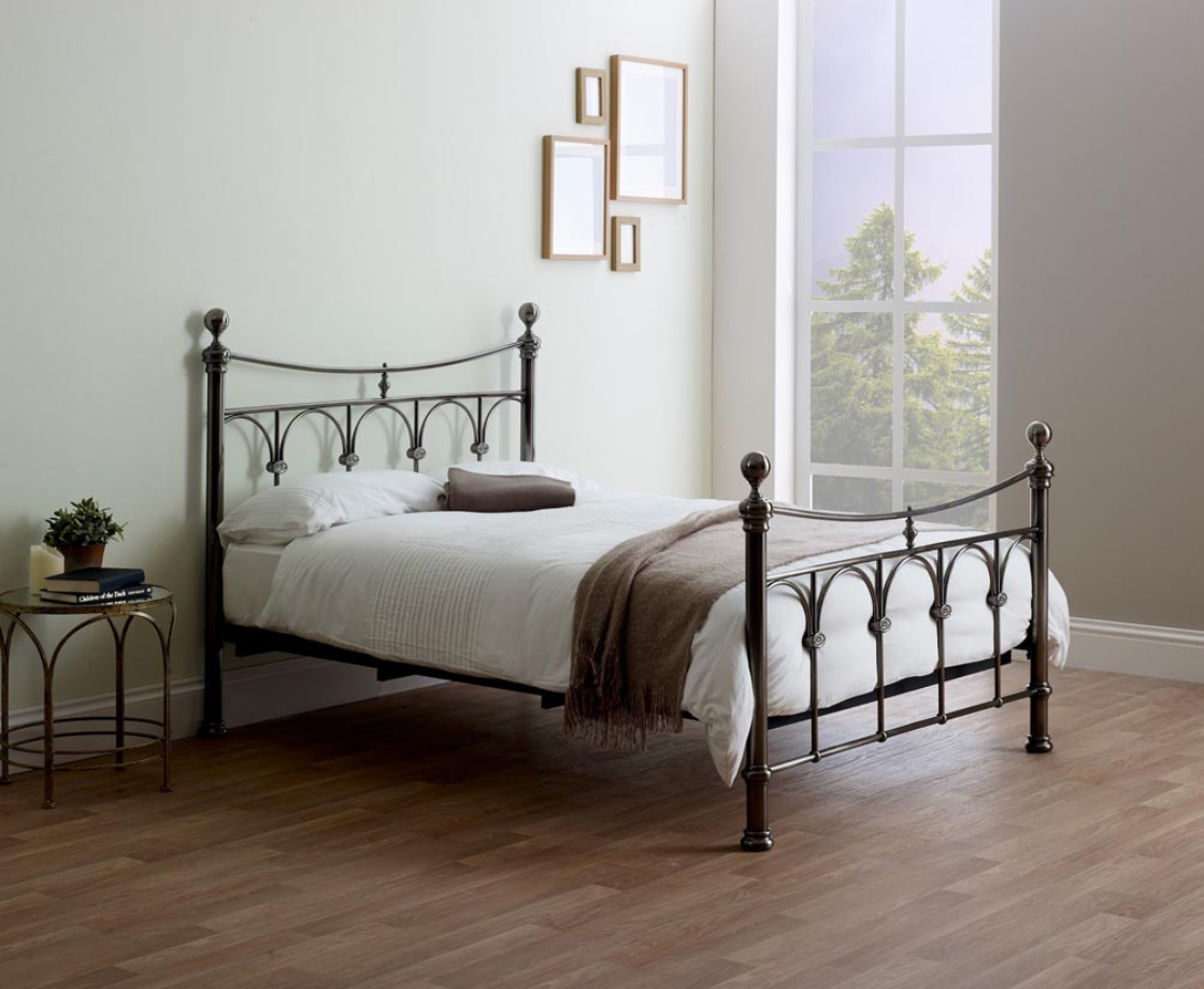 Gemma 6ft Superking Bed Frame Antique Nickel