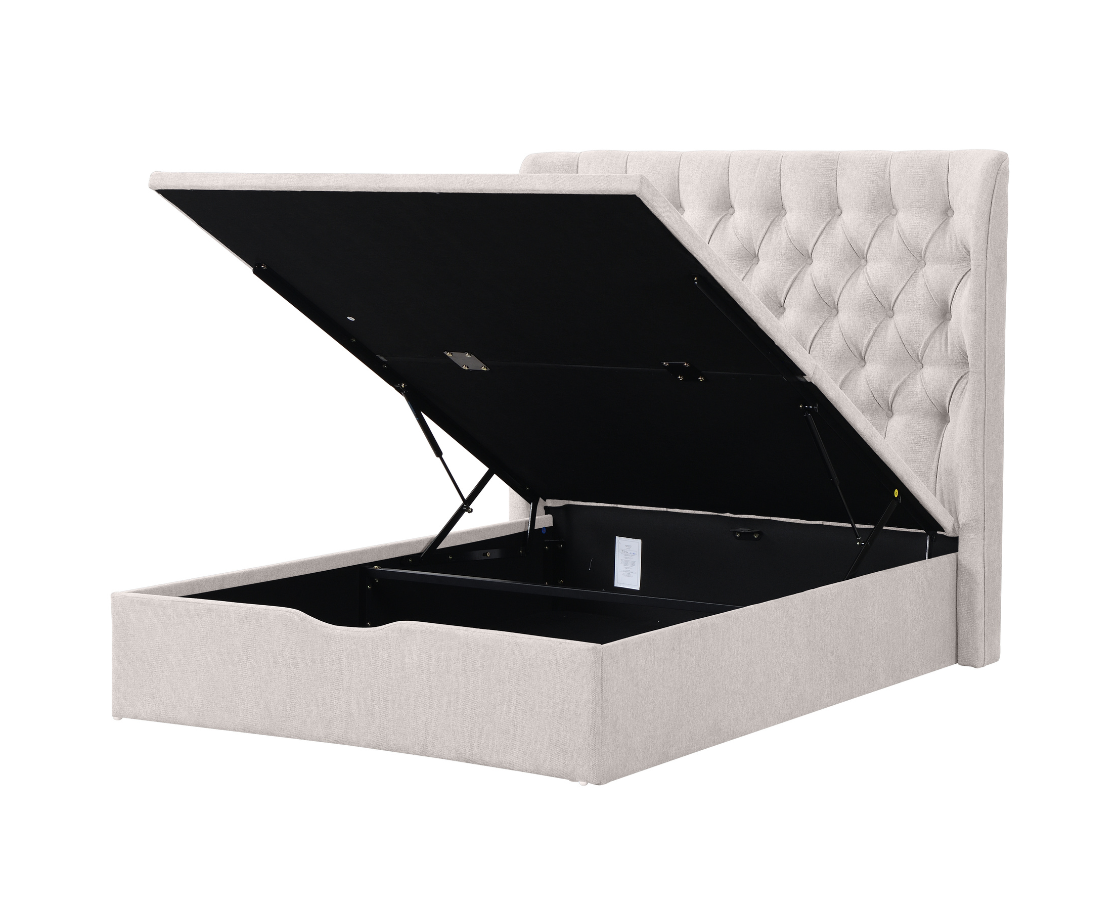 Jessica 4ft6 Ottoman Bed - Beige