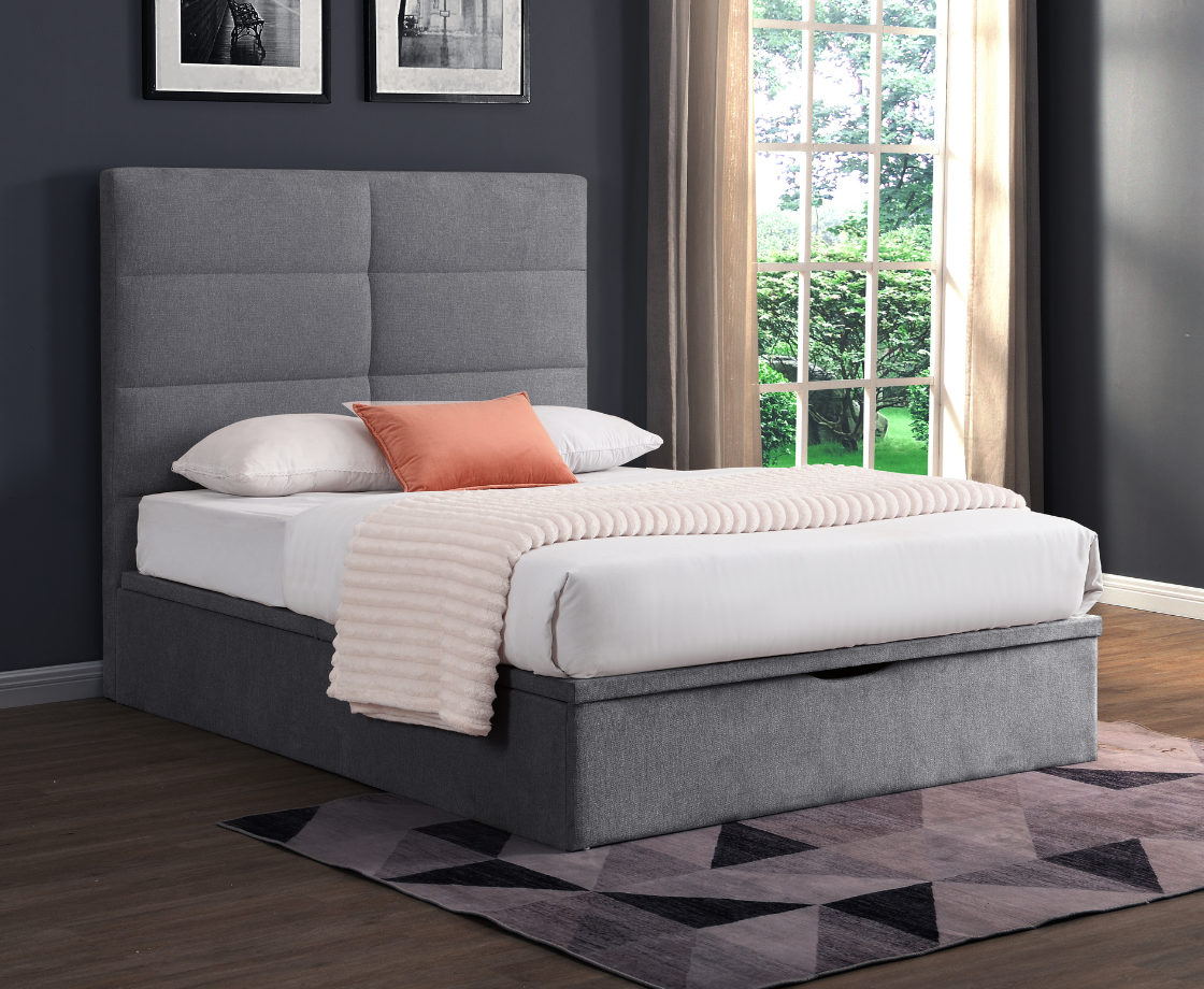 Jessica 5ft Ottoman Bed Pack - Grey