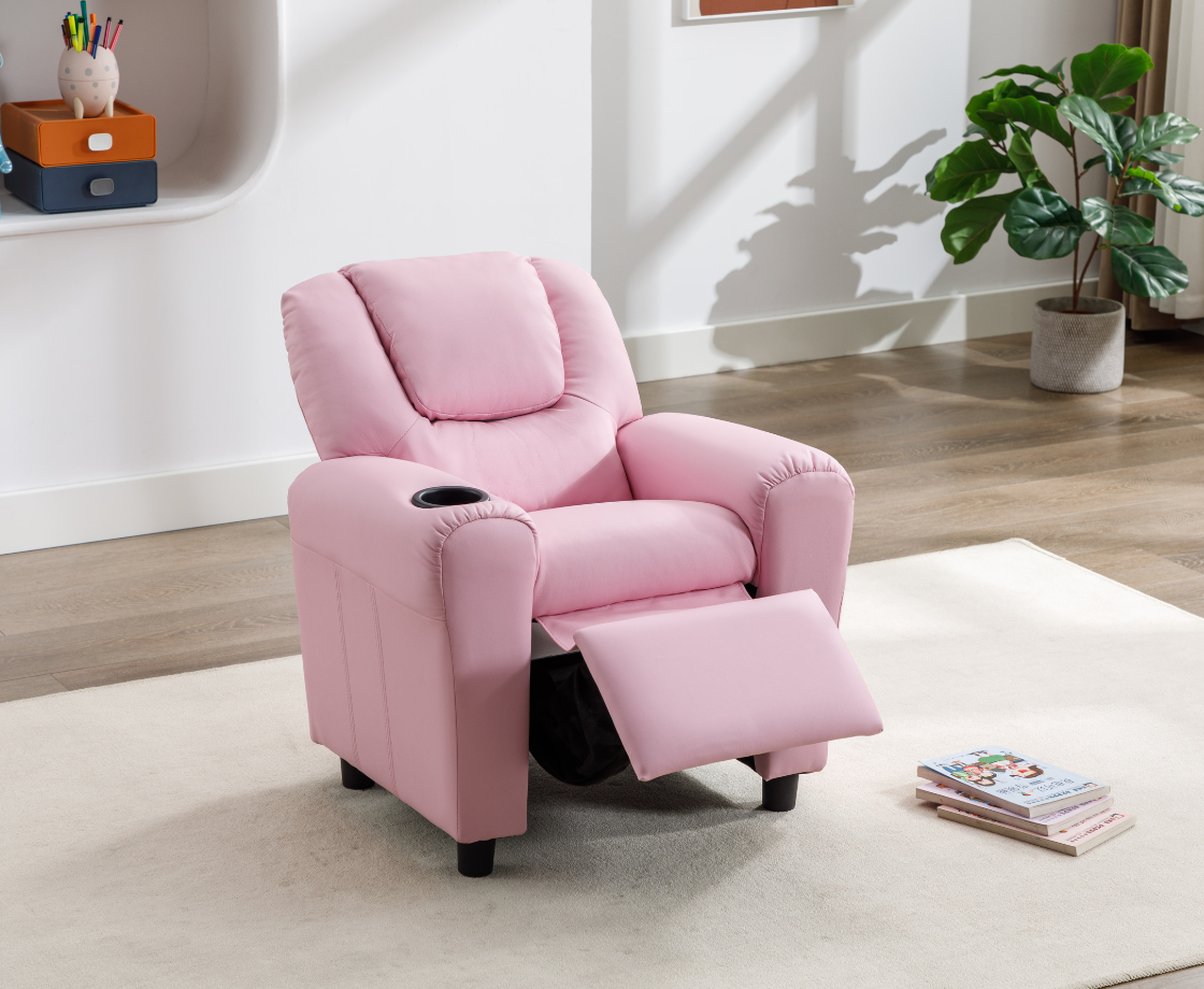 Kids Recliners Armchair with Cup Holder - 3 Colours