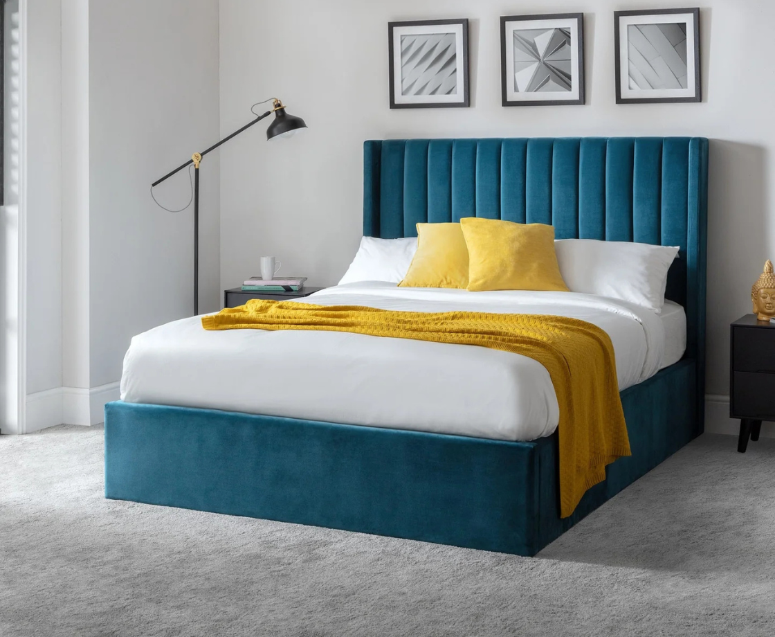 Langham 4ft6 Double Ottoman Bed - Teal