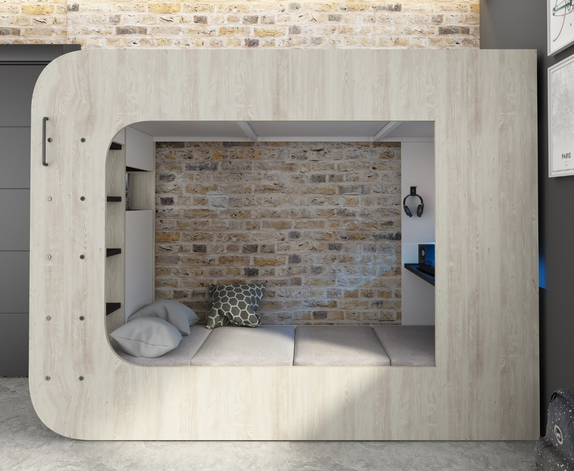 Mspace Gamer Bunk Bed - Oak