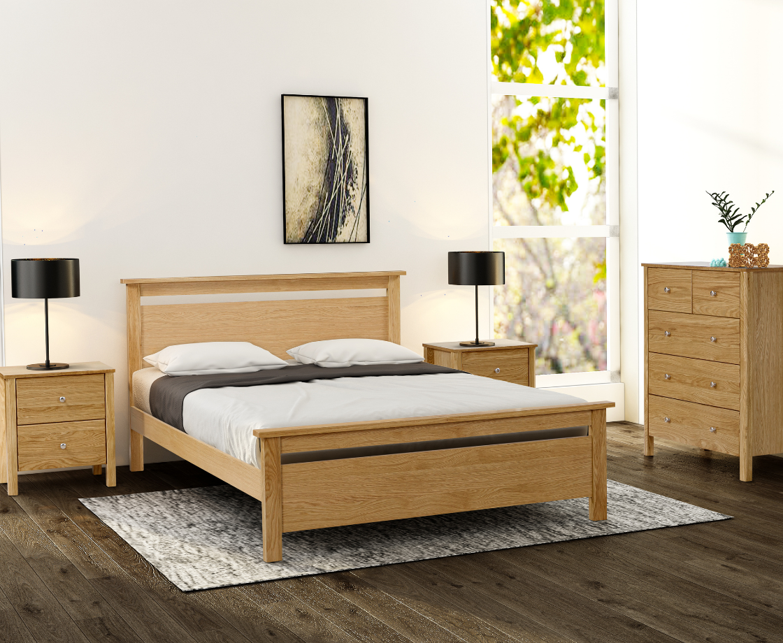 Nero 5ft Kingsize Bed Frame - Oak