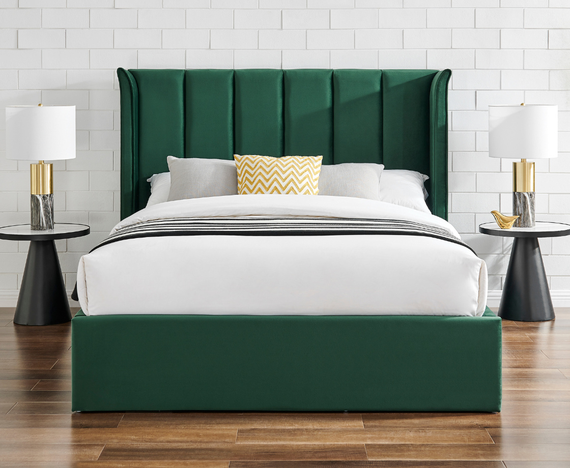 Polaris 4ft6 Double Ottoman Bed Frame - Emerald