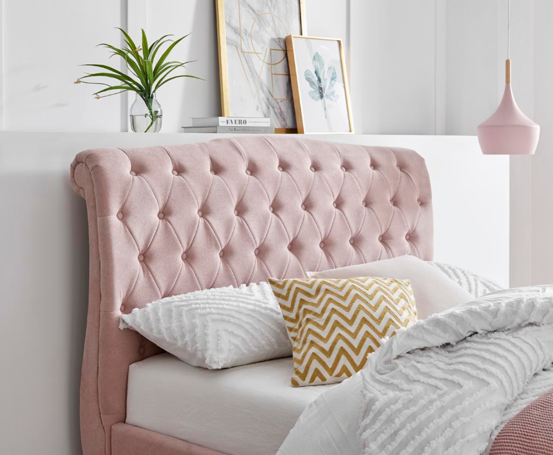 Riley 3ft Single Bed Frame - Baby Pink