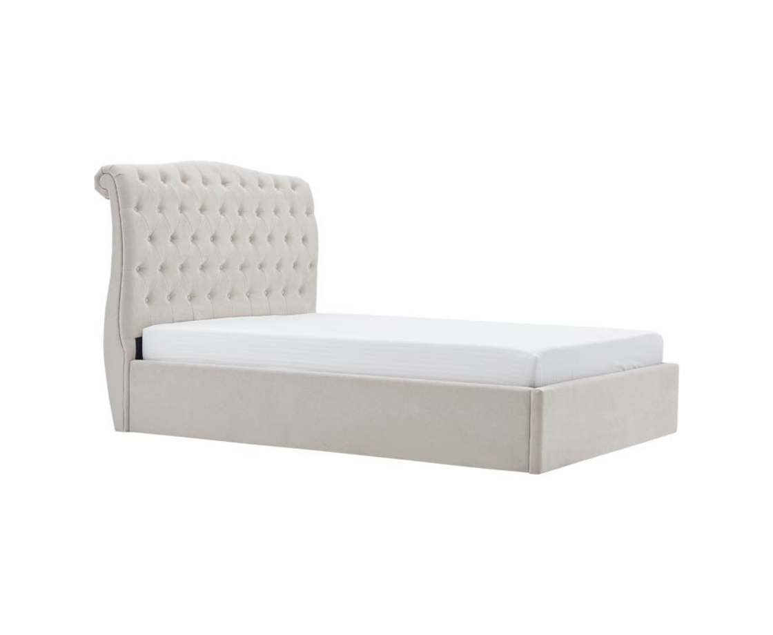 Riley Storage 3ft Single Bed Frame - Cream