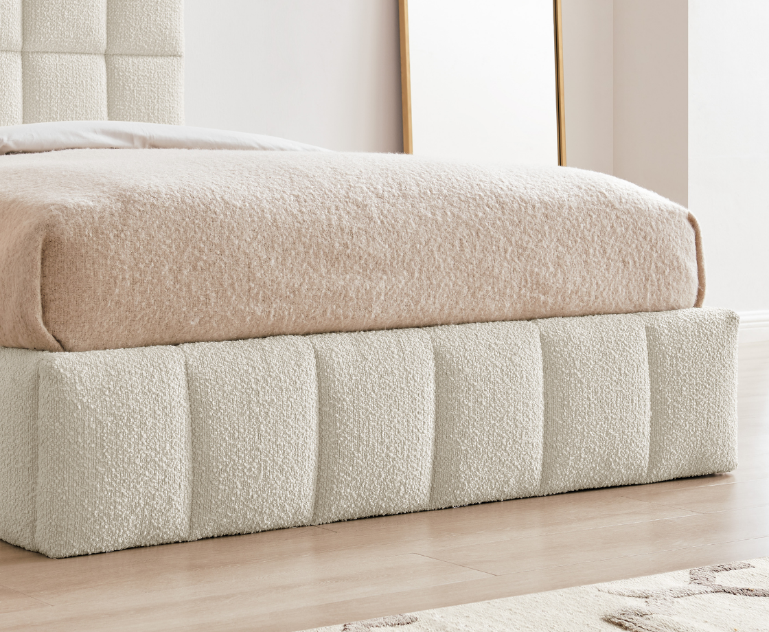 Starla 4ft6 Double Ottoman Bed Frame - Ivory