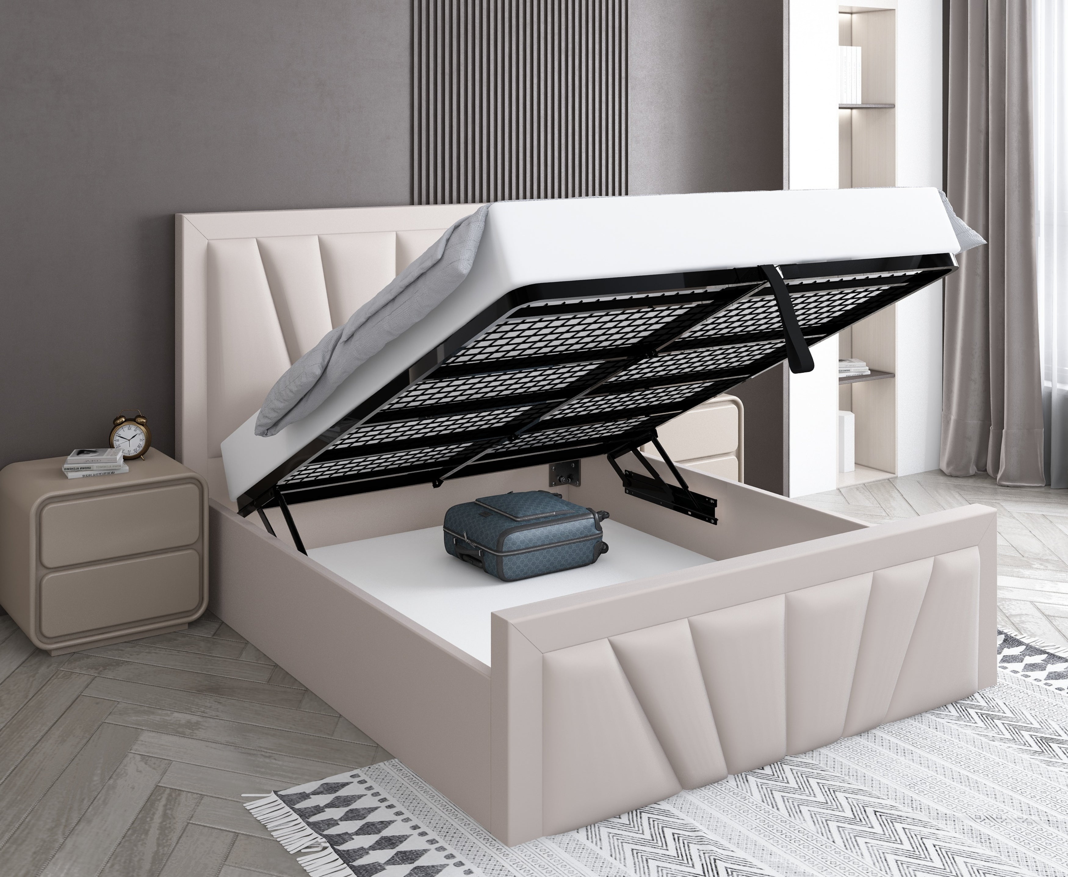 Starry 4ft Small Double Ottoman Bed Frame