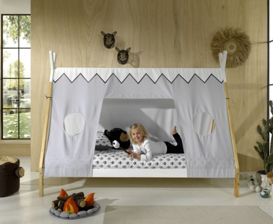 Tipi Bed 90x200cm without gate - White