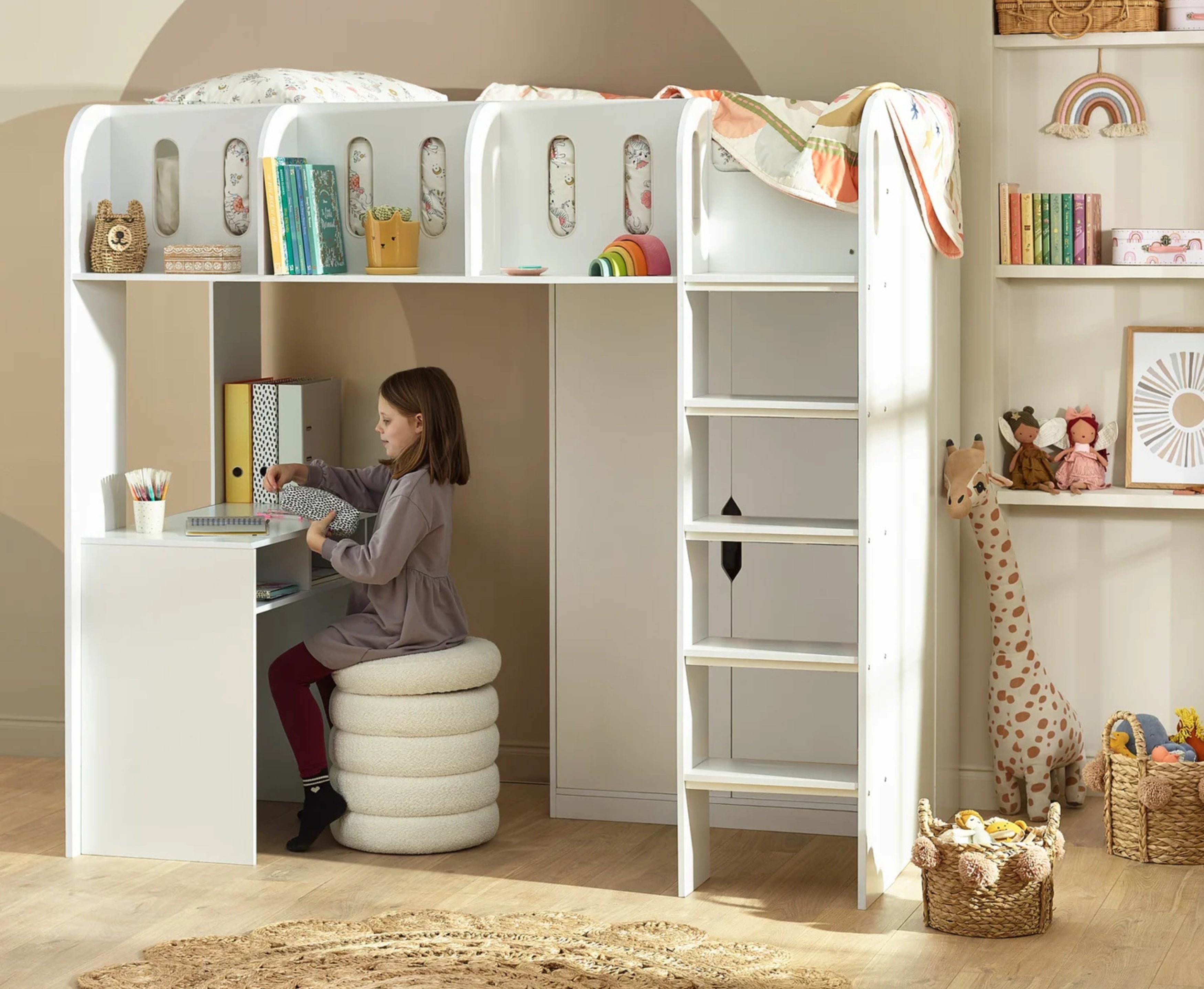 Vision Highsleeper Bed - White