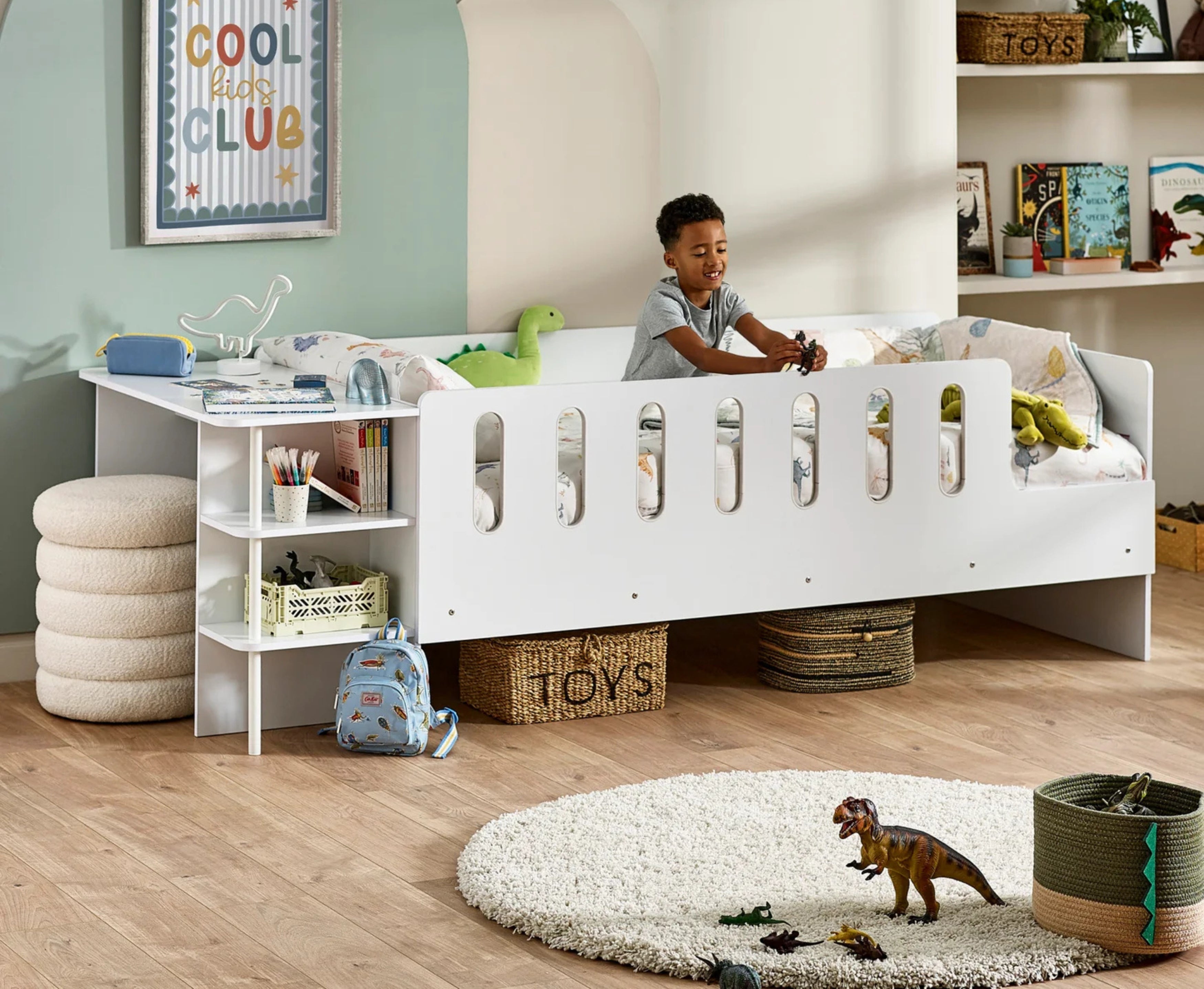 Vision Low Sleeper with Desk - White