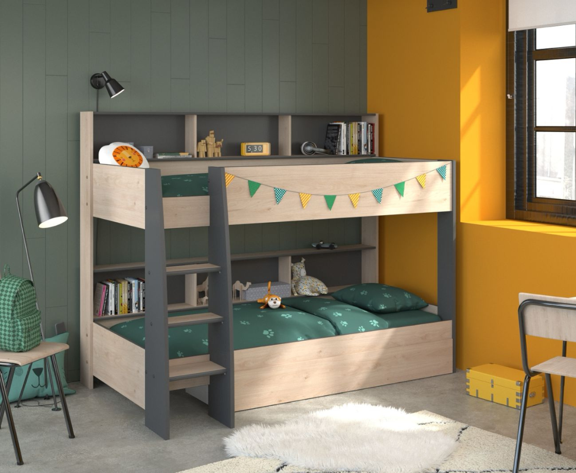 Aslan Bunk Bed - Oak & Anthracite