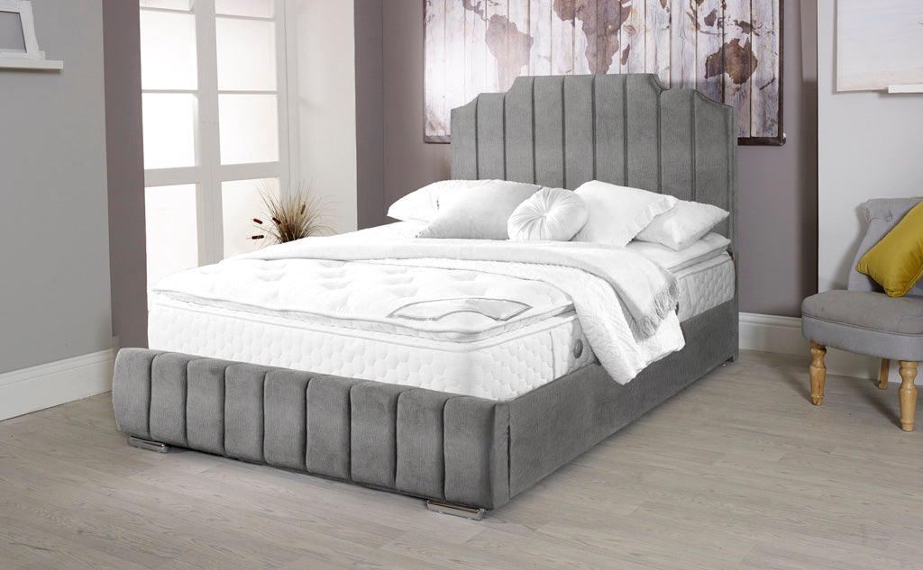 Art Deco 3ft Single Bed Frame Naples Grey