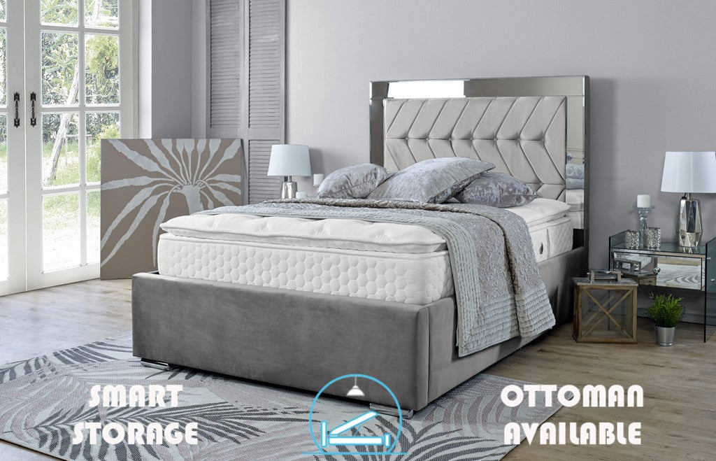Parie 5ft Kingsize Bed Frame- Naples Grey