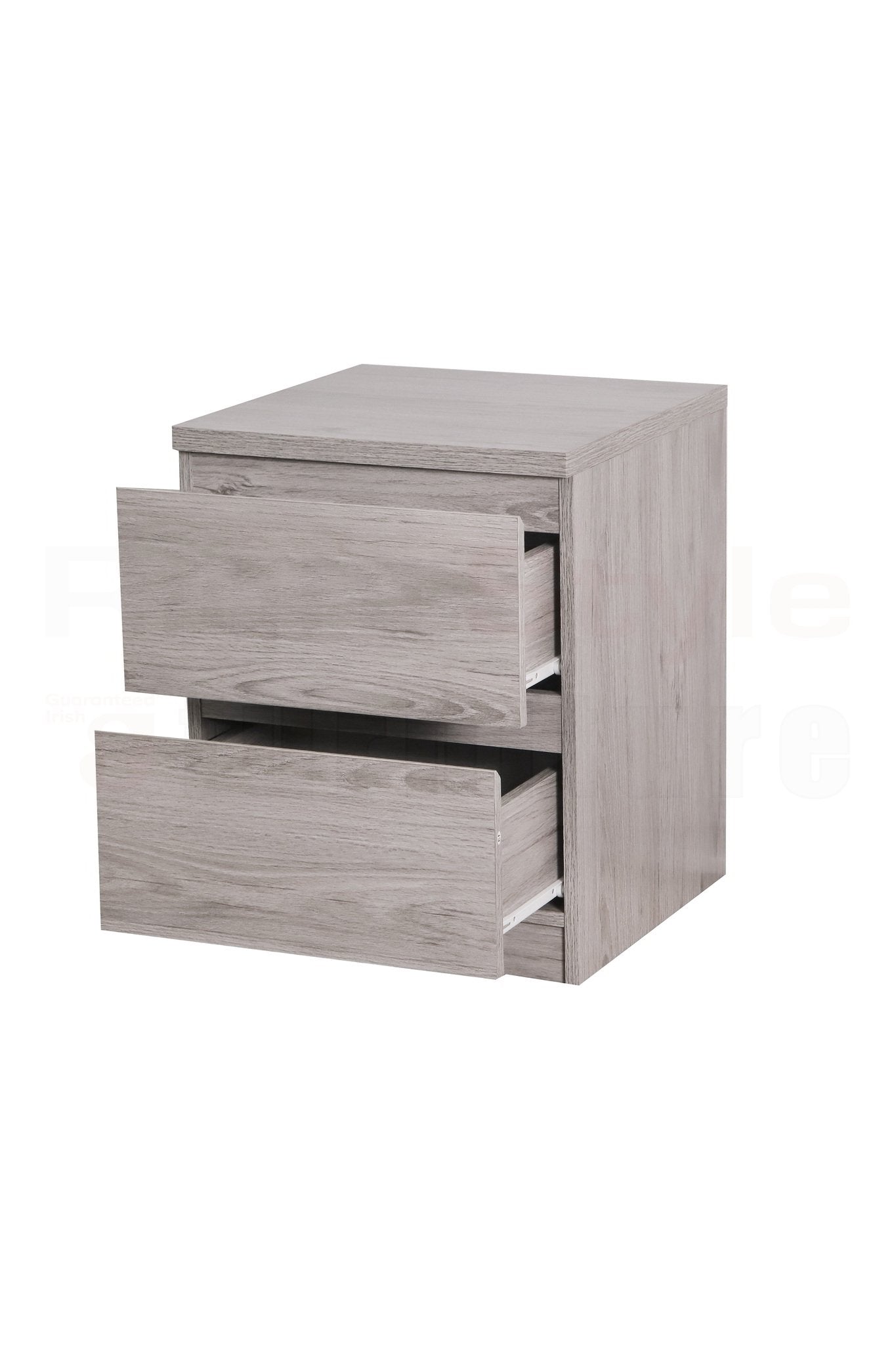 Europa 2 Drawer Bedside Grey Oak