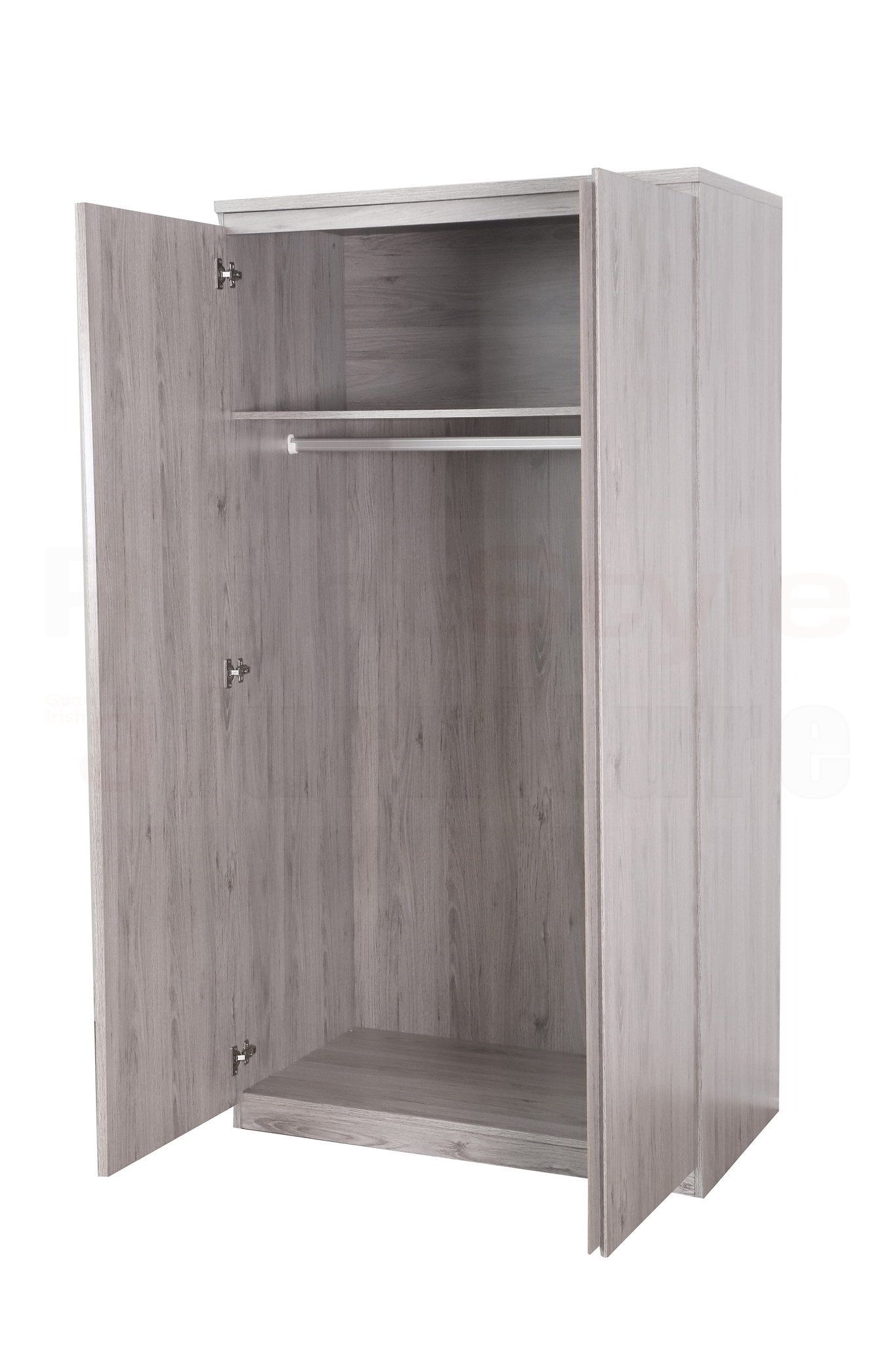 Europa 2 Door Wardrobe Grey Oak