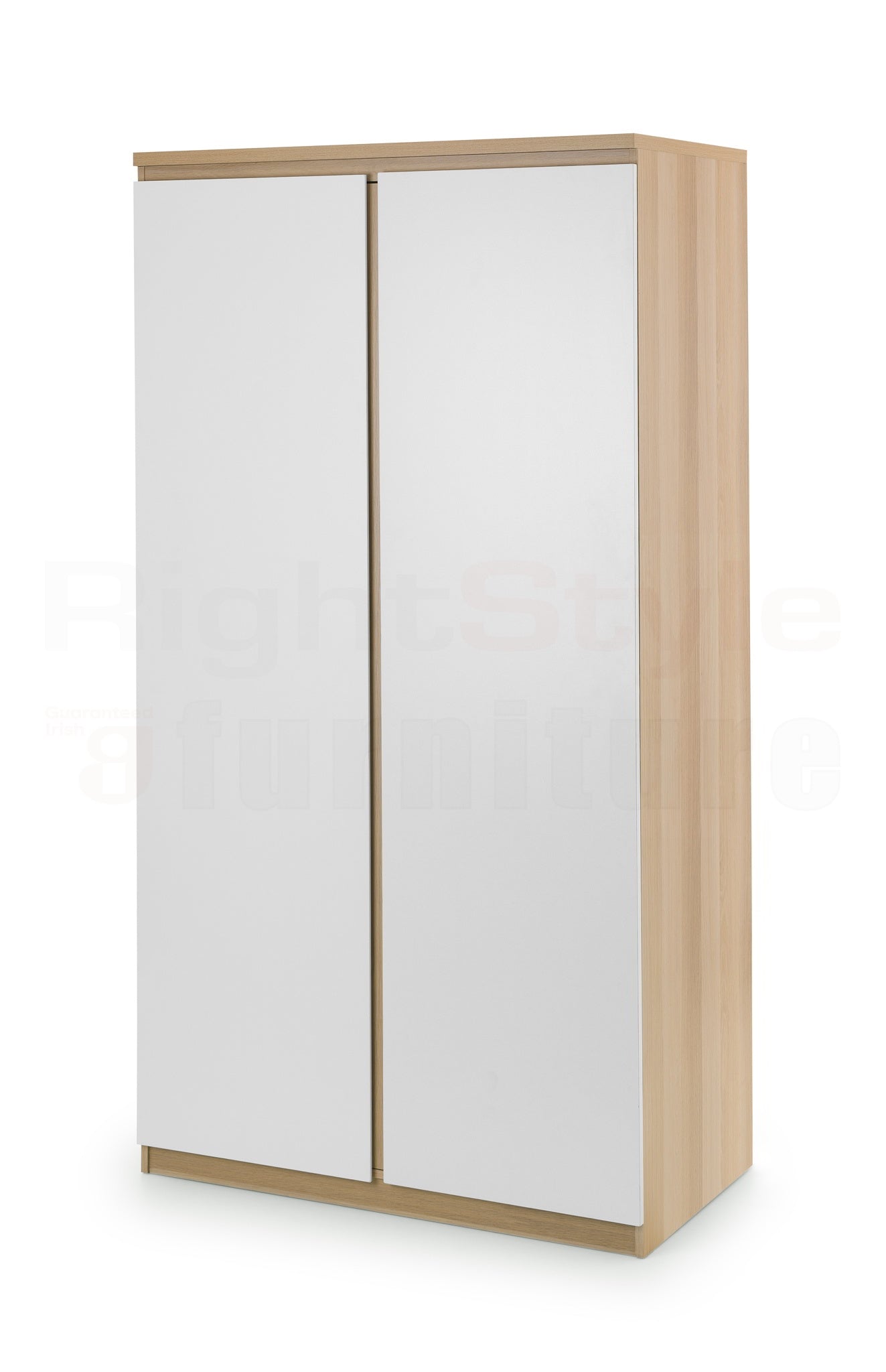 Europa 2 Door Wardrobe White & Oak