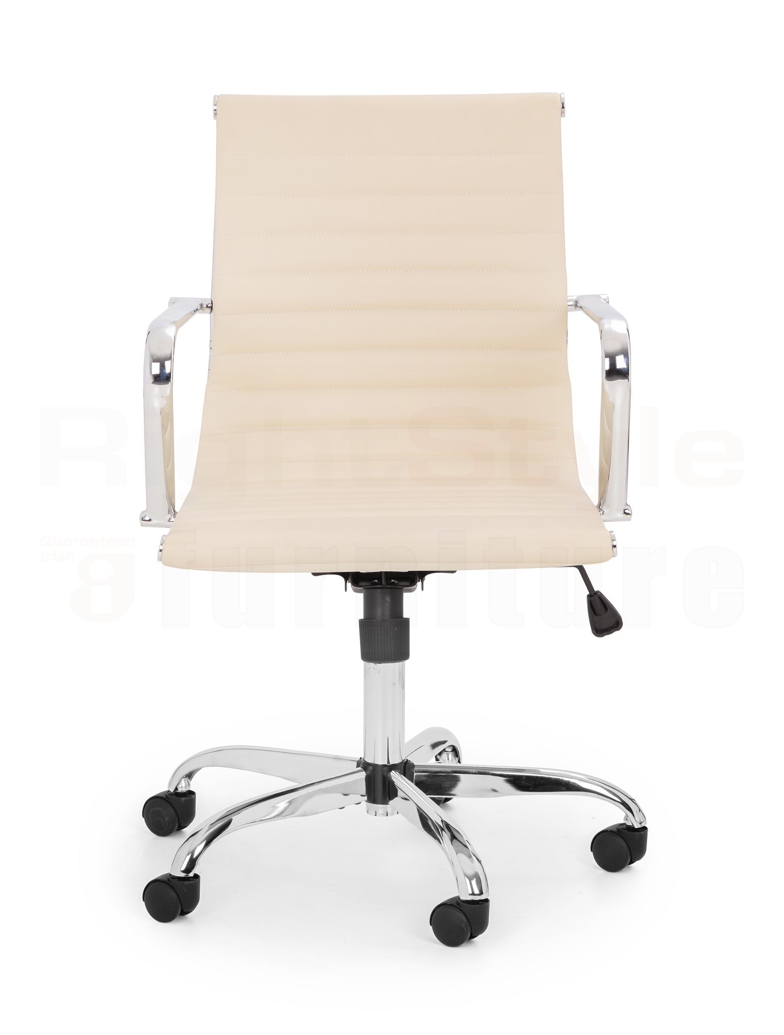 Gio Ivory & Chrome Office Chair