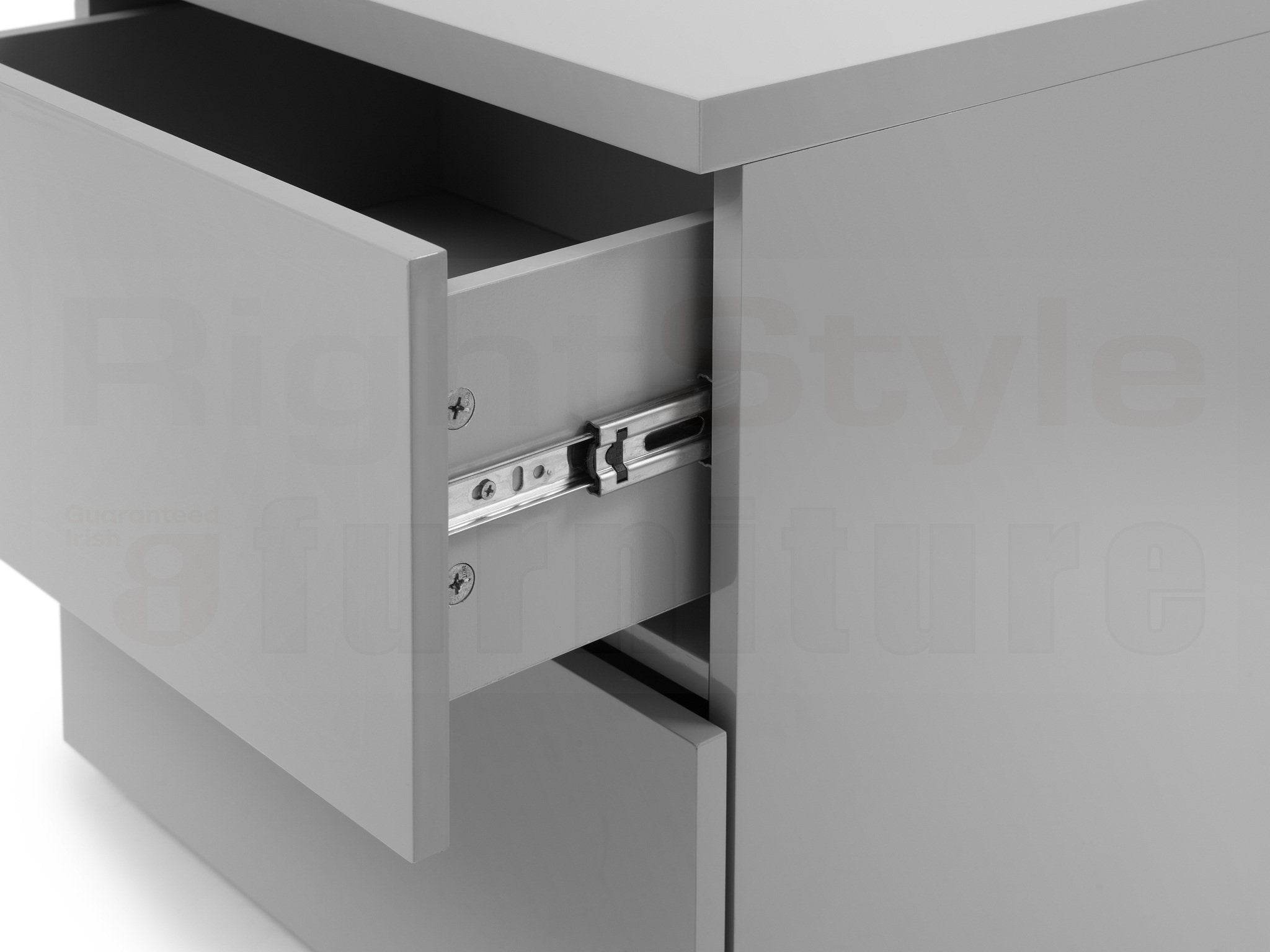 Grace 2 Drw Bedside - Grey Gloss