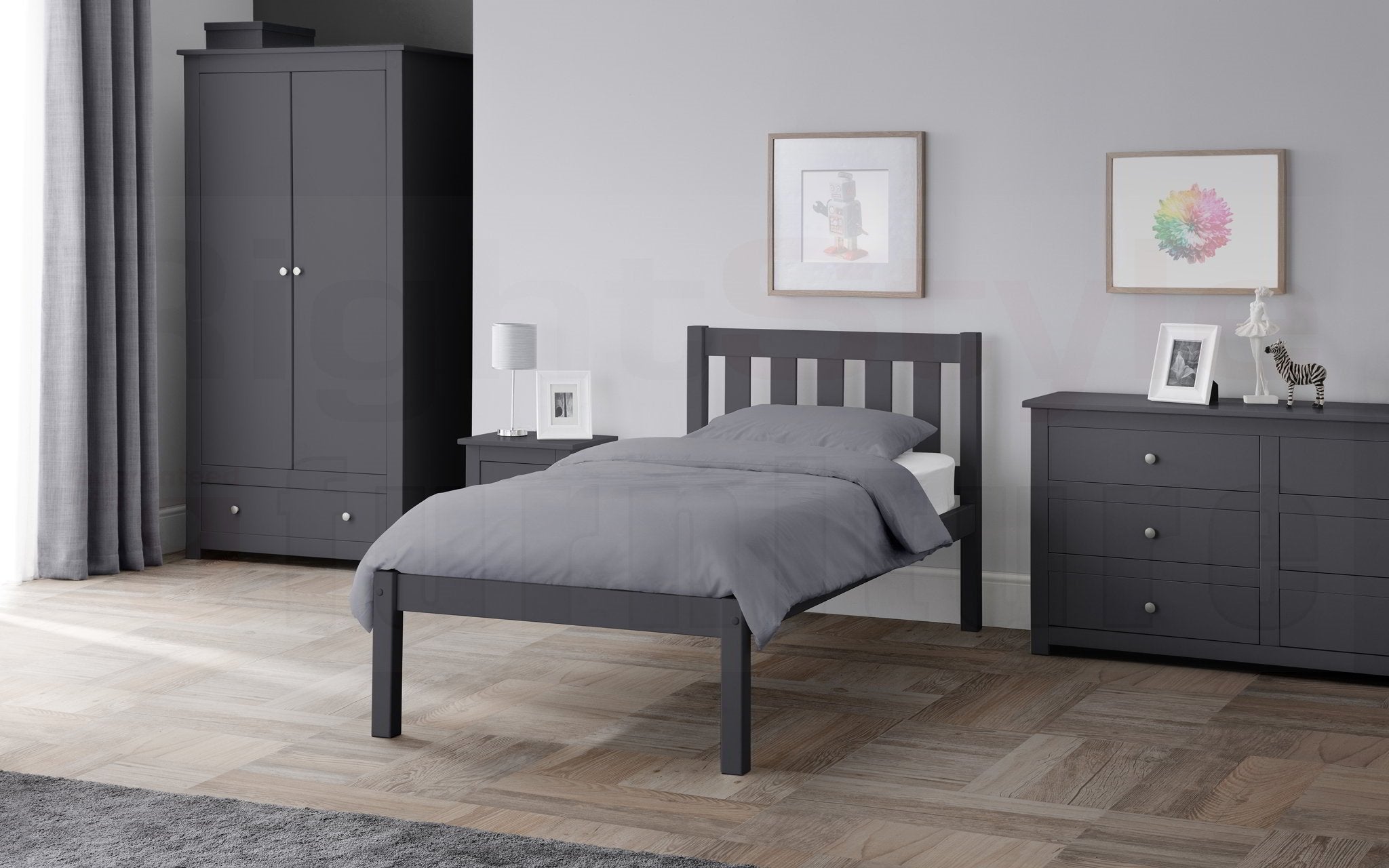 Jadoro Bed 90Cm Anthracite