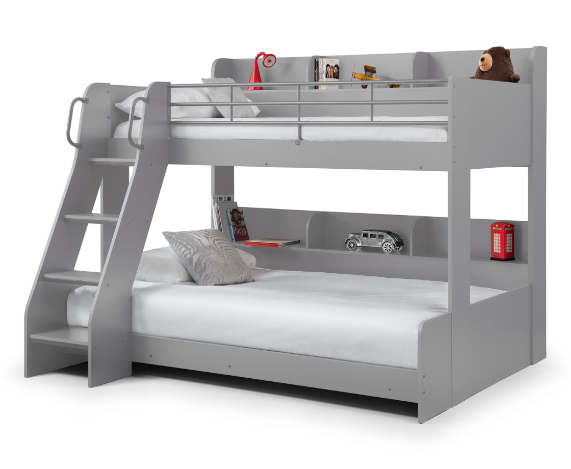 Lumi Triple Sleeper Bunk - Light Grey