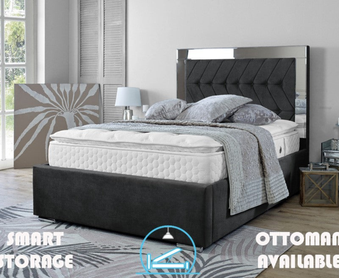 Parie 3ft Single Bed Frame - Naples Grey