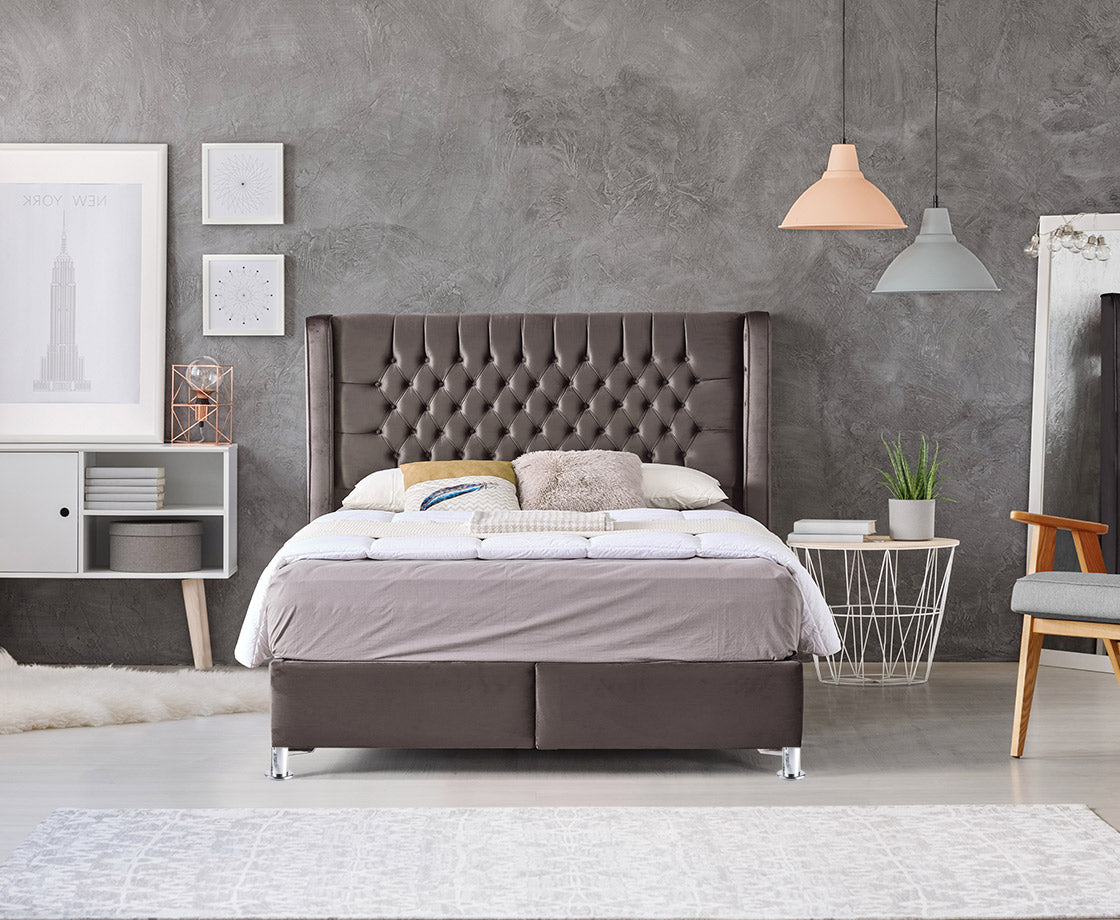Astrid 4ft 6 Double Ottoman Bed Pack - Sand | Grey