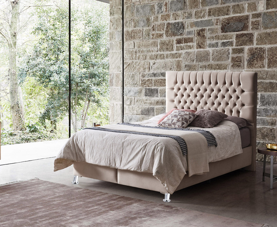 Astrid 4ft 6 Double Ottoman Bed Pack - Sand | Grey