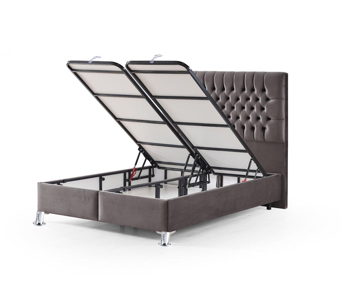 Astrid 4ft 6 Double Ottoman Bed Pack - Sand | Grey