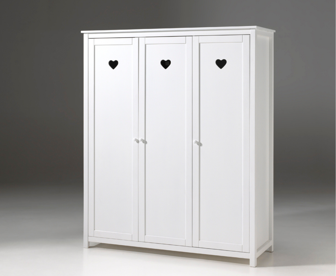 Amore 3 Door Wardrobe - White