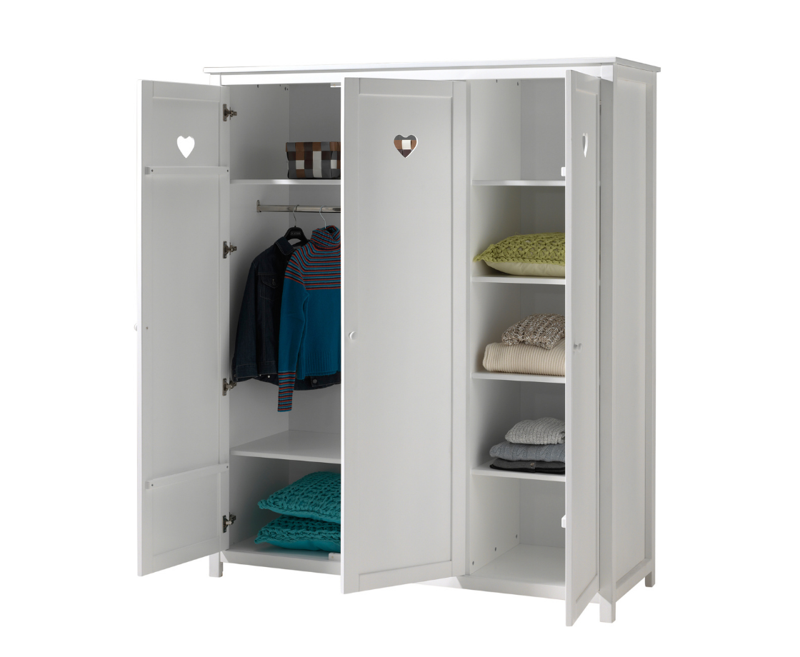 Amore 3 Door Wardrobe - White