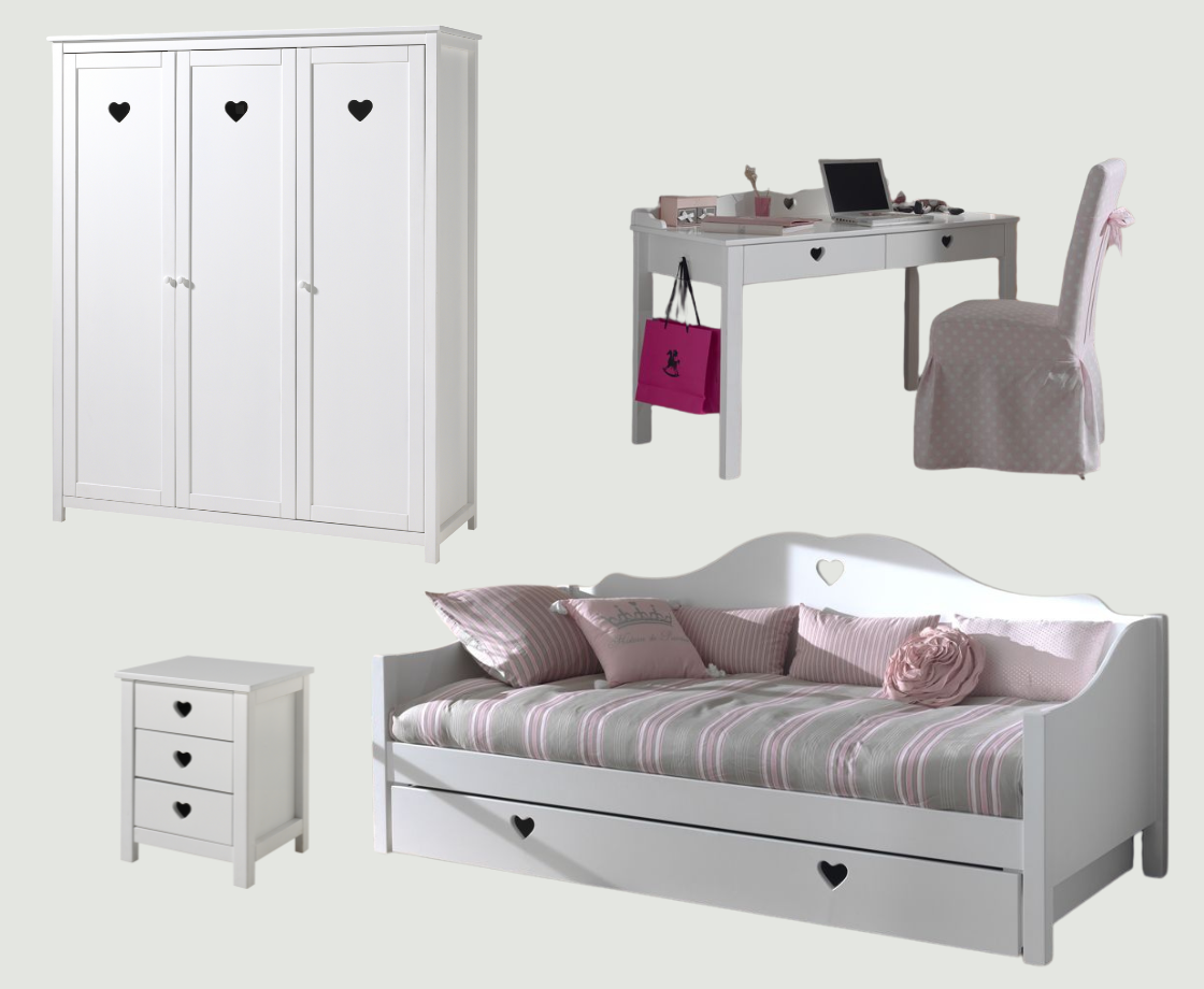 Amore Captain 90X200cm Bed - White