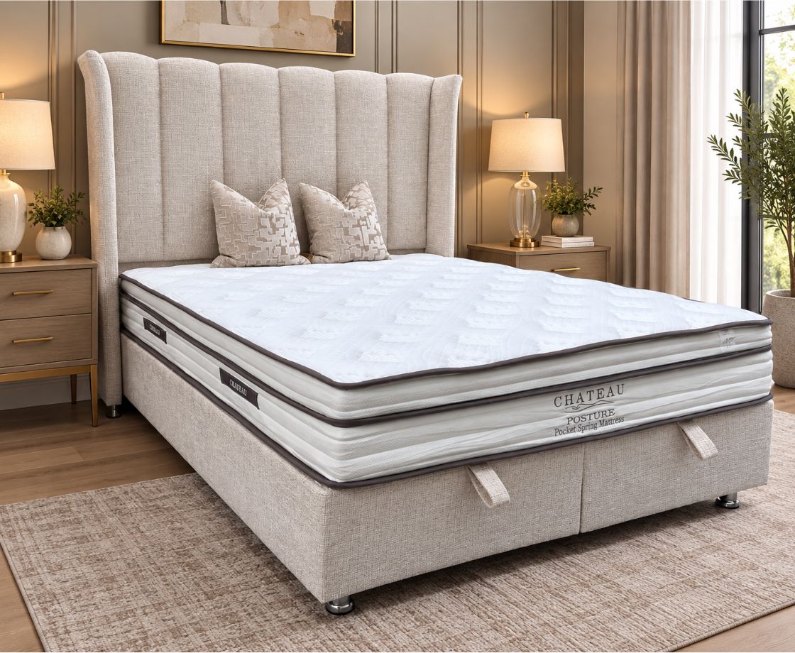 Ariya 6ft Superking Ottoman Bed - Taupe