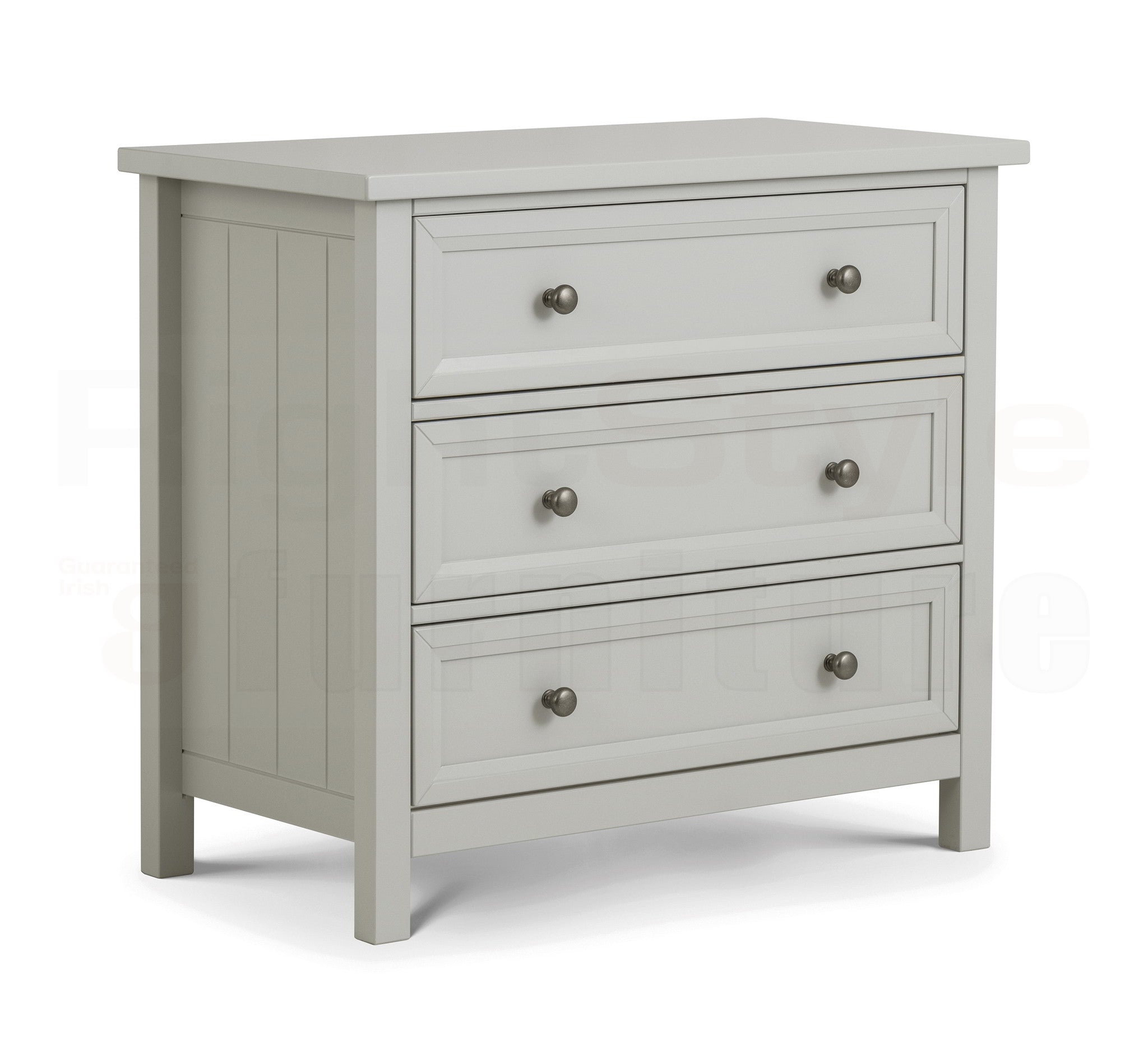 Maine 3 Drawer Chest- Dove Grey