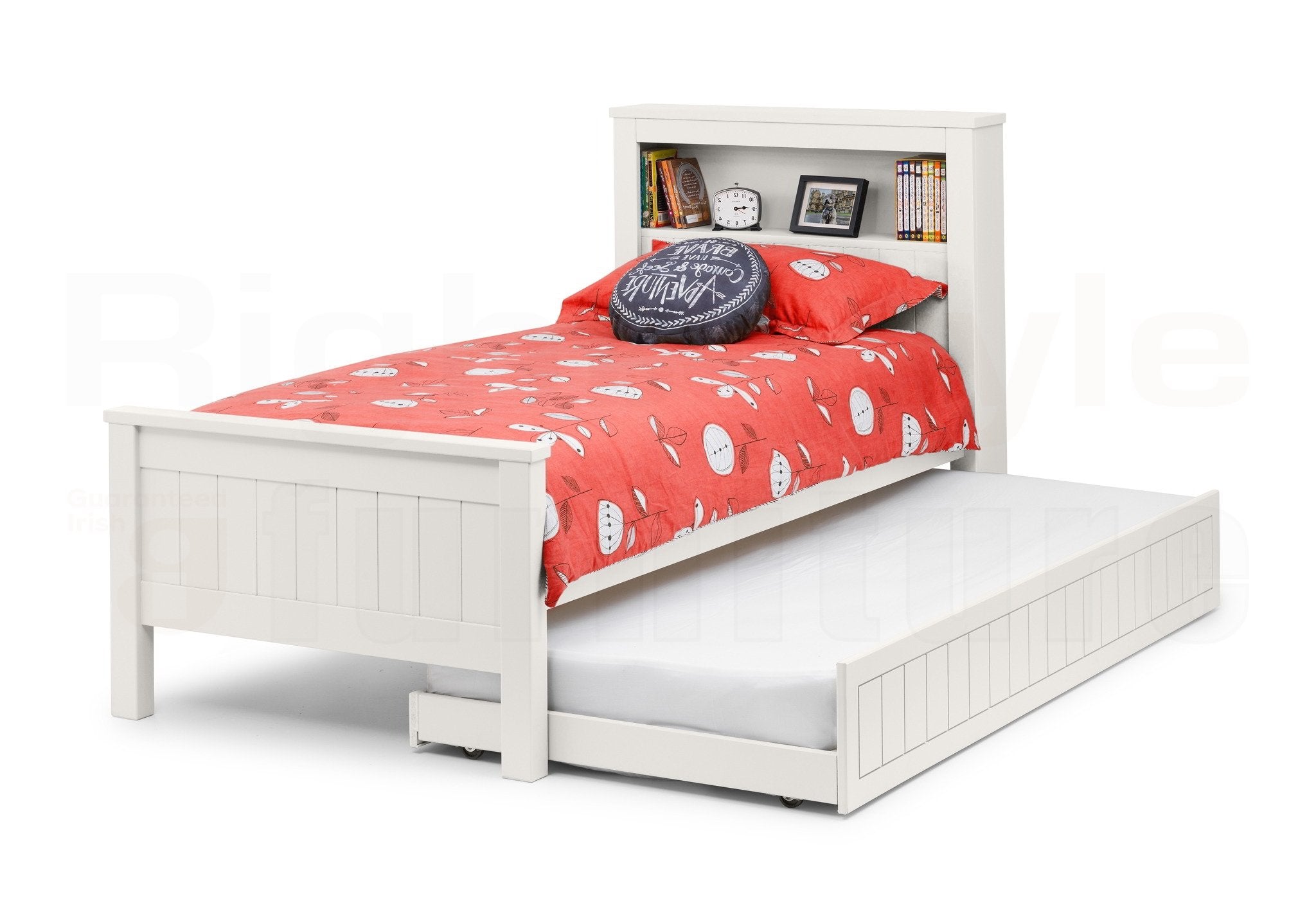 Maine Bookcase Bed Surf White
