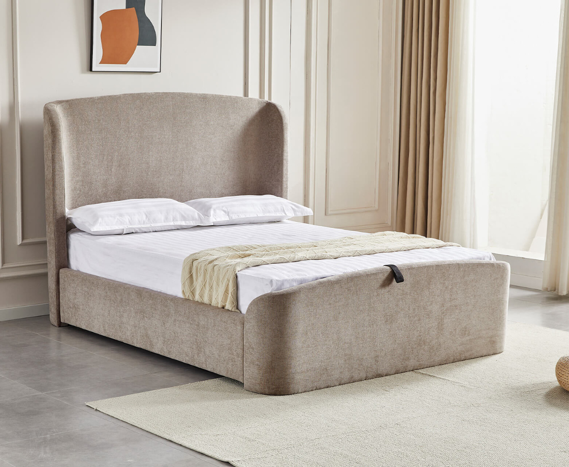 Blinne 6ft Ottoman Bed - Beige